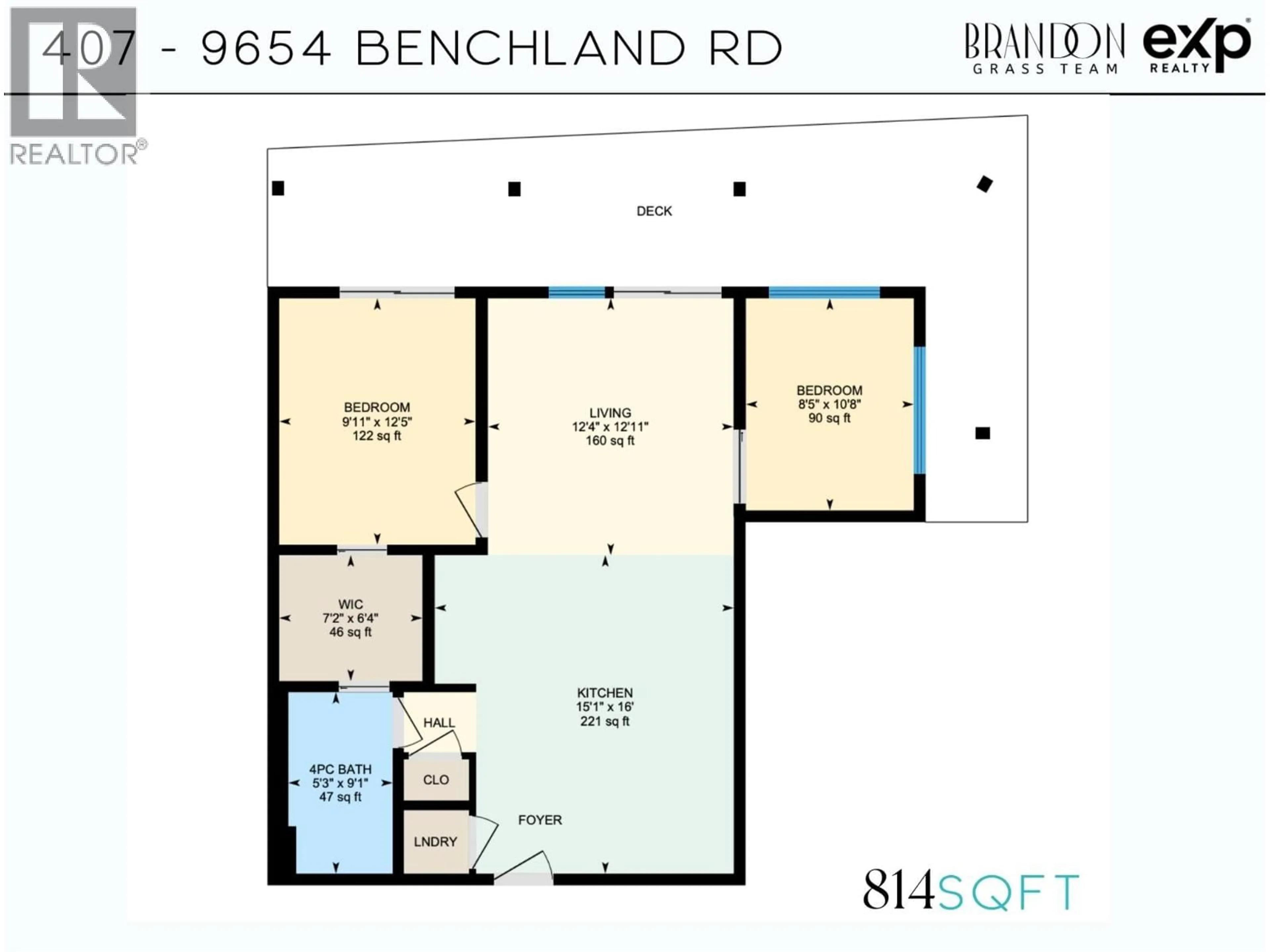 Floor plan for 407 - 9654 BENCHLAND ROAD, Lake Country British Columbia V4V0A5
