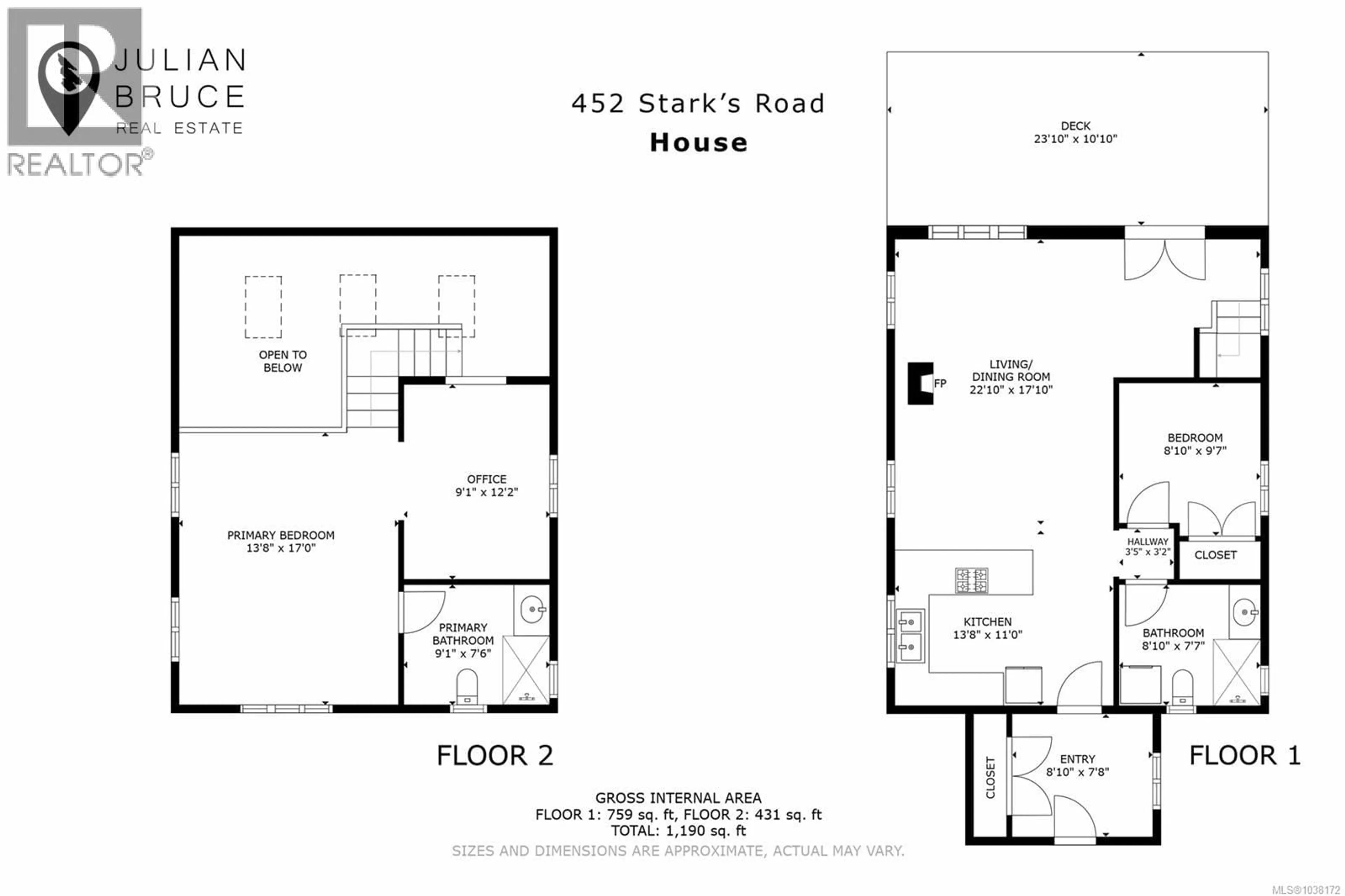 Floor plan for 452 STARK ROAD, Salt Spring British Columbia V8K1P6