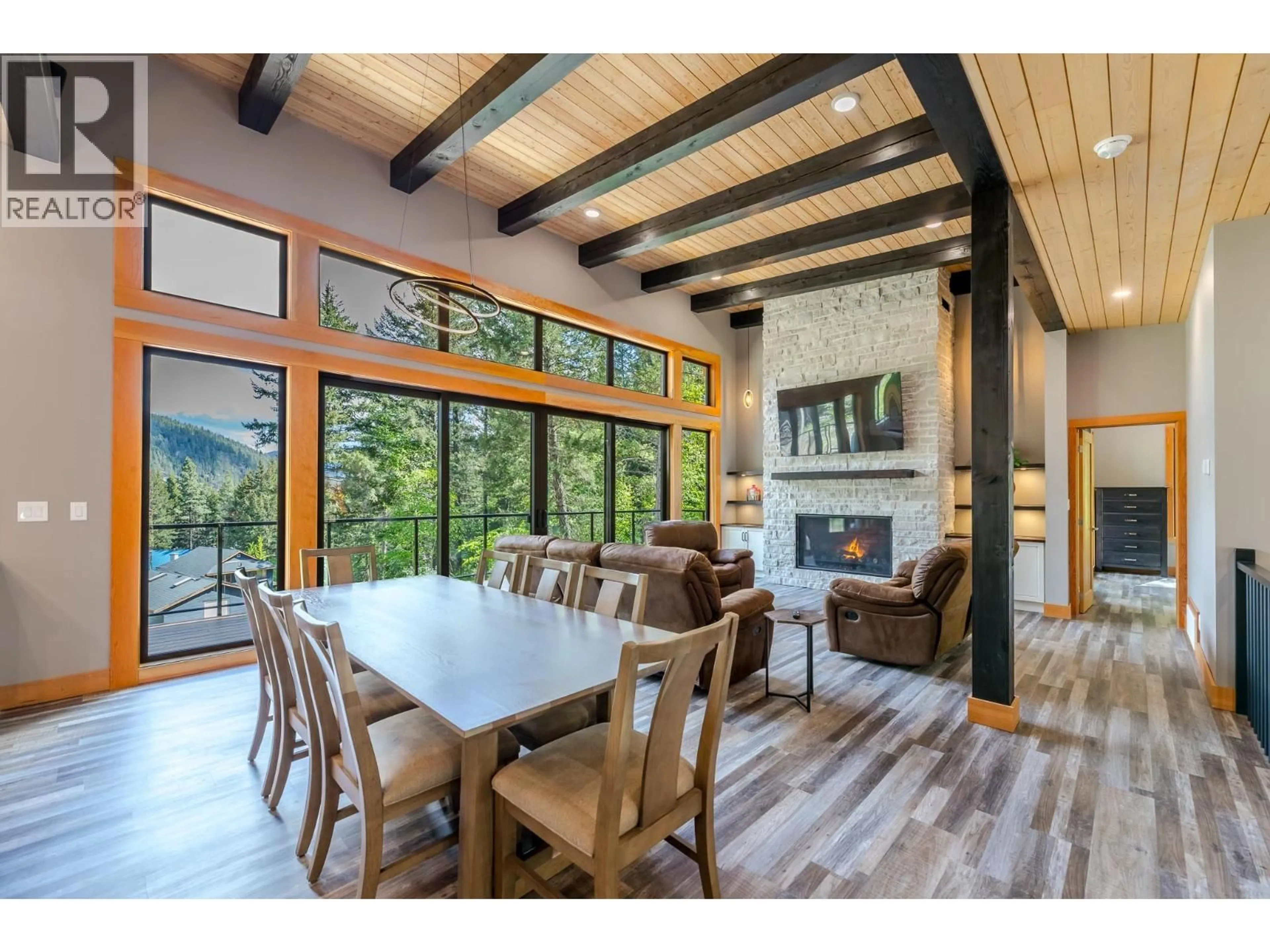 Open concept kitchen, wood/laminate floor for 2894 COALMONT ROAD, Tulameen British Columbia V0X1W0