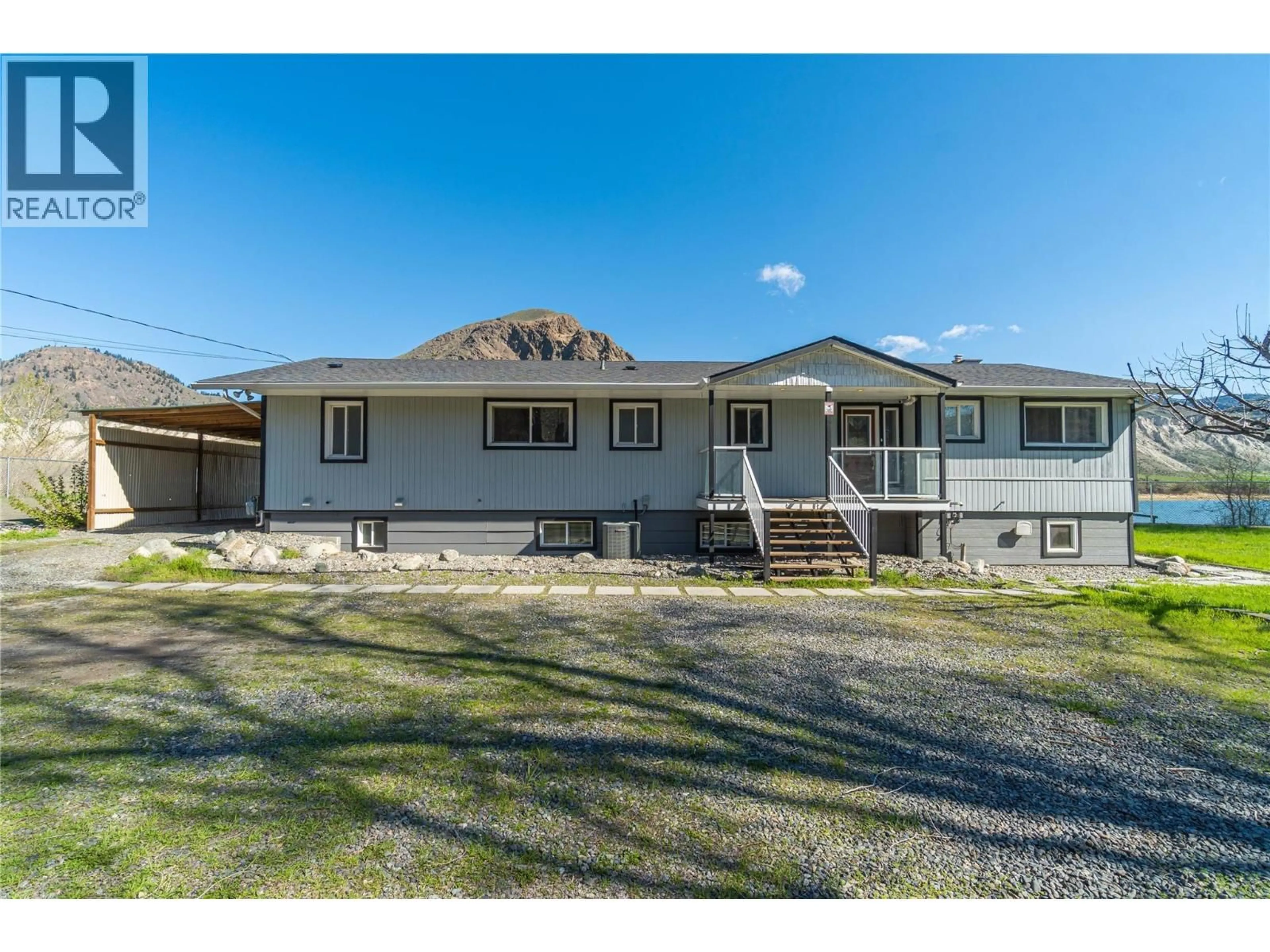 A pic from outside/outdoor area/front of a property/back of a property/a pic from drone, mountain view for 7250 FURRER ROAD, Kamloops British Columbia V2C5T5