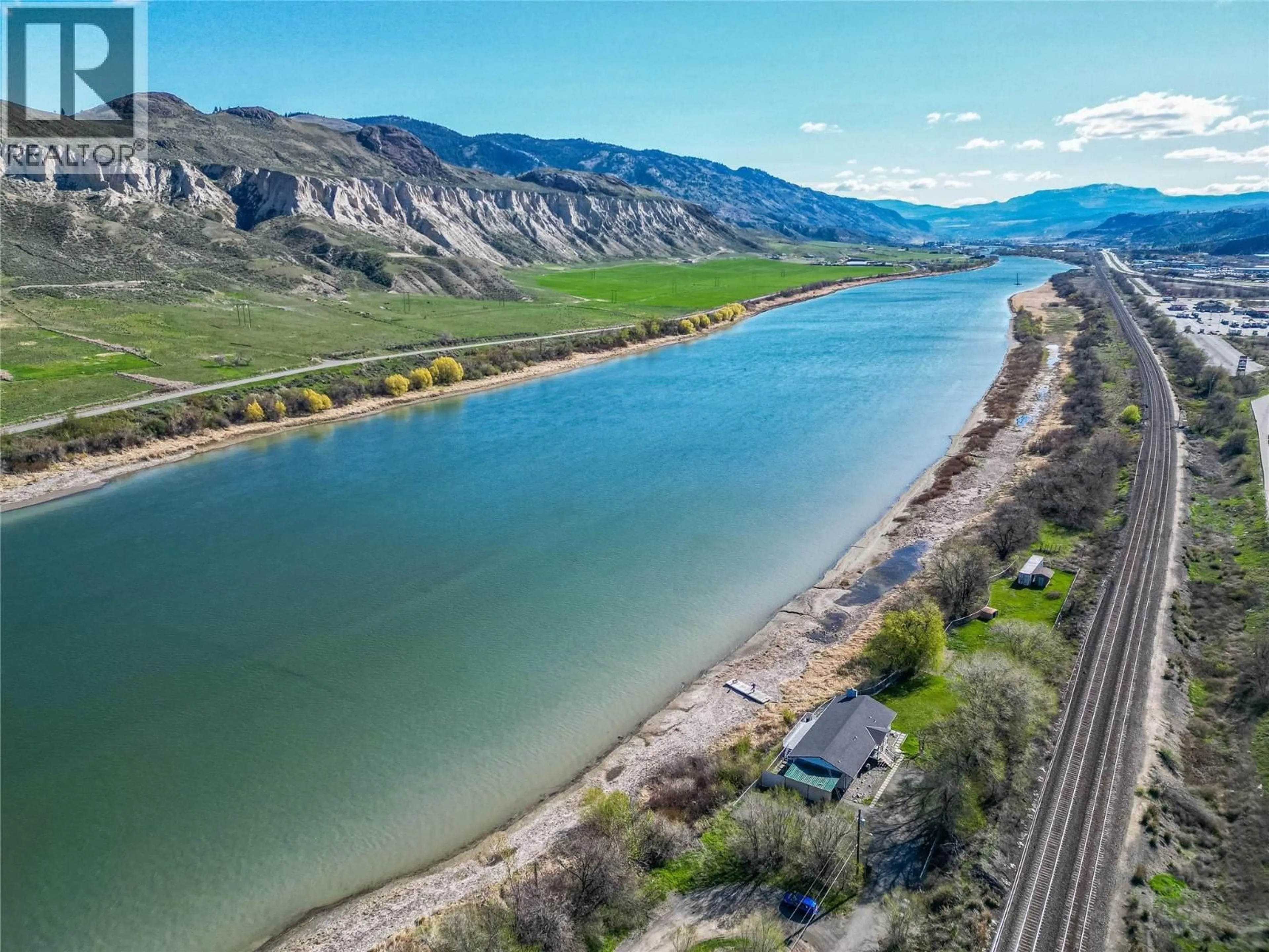 A pic from outside/outdoor area/front of a property/back of a property/a pic from drone, water/lake/river/ocean view for 7250 FURRER ROAD, Kamloops British Columbia V2C5T5