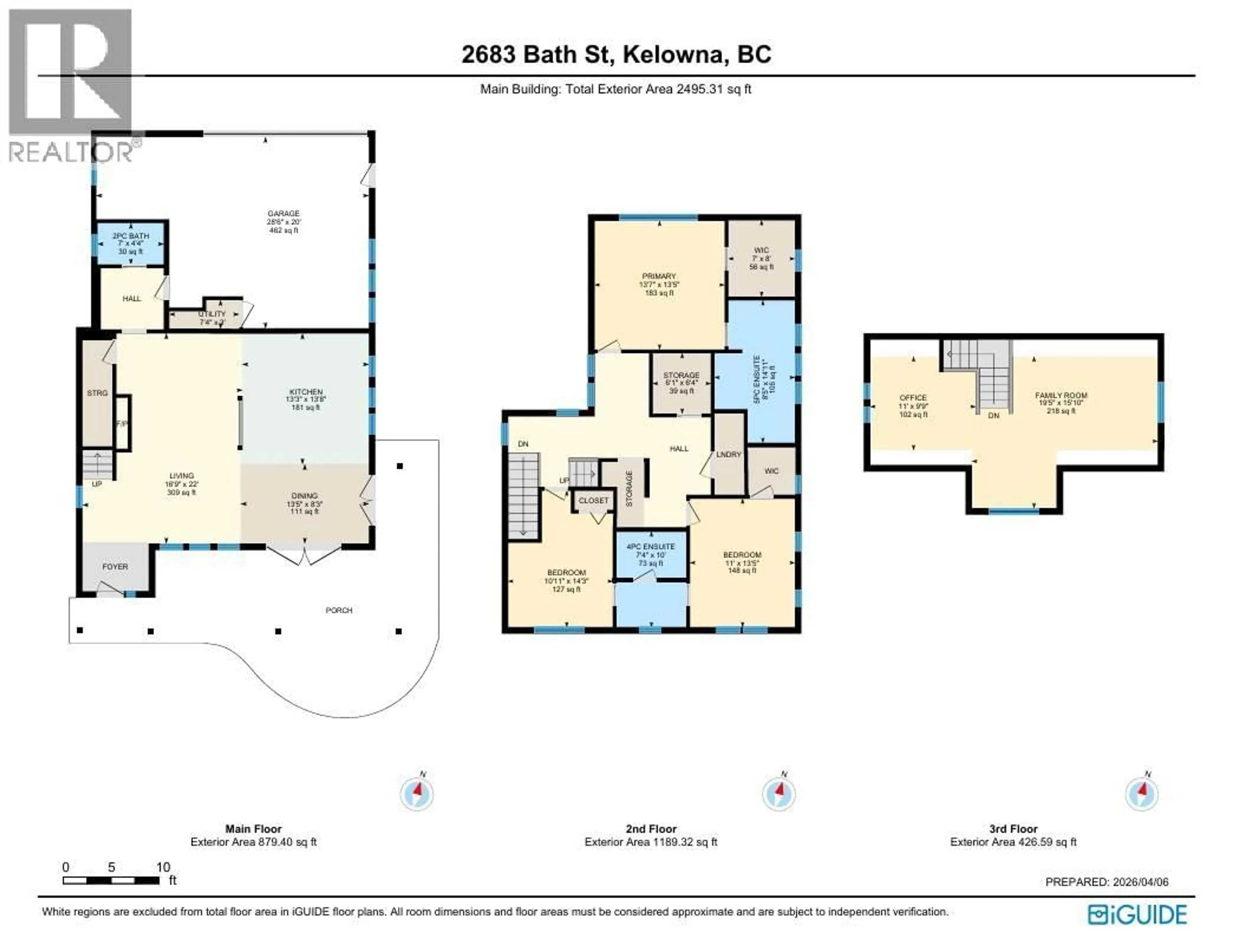 Floor plan for 2683 BATH STREET, Kelowna British Columbia V1Y1M2
