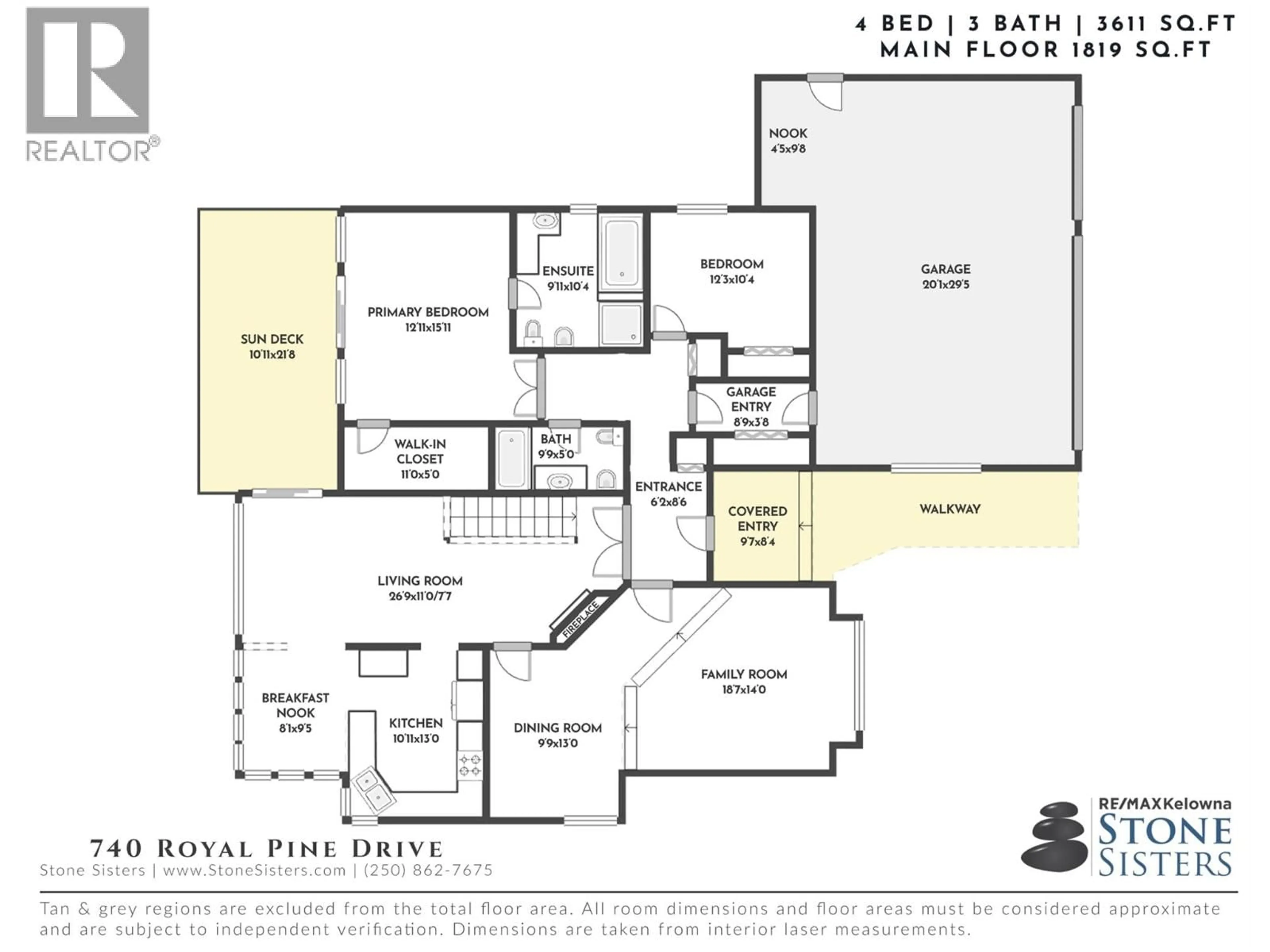 Floor plan for 740 ROYAL PINE DRIVE, Kelowna British Columbia V1Y9G2