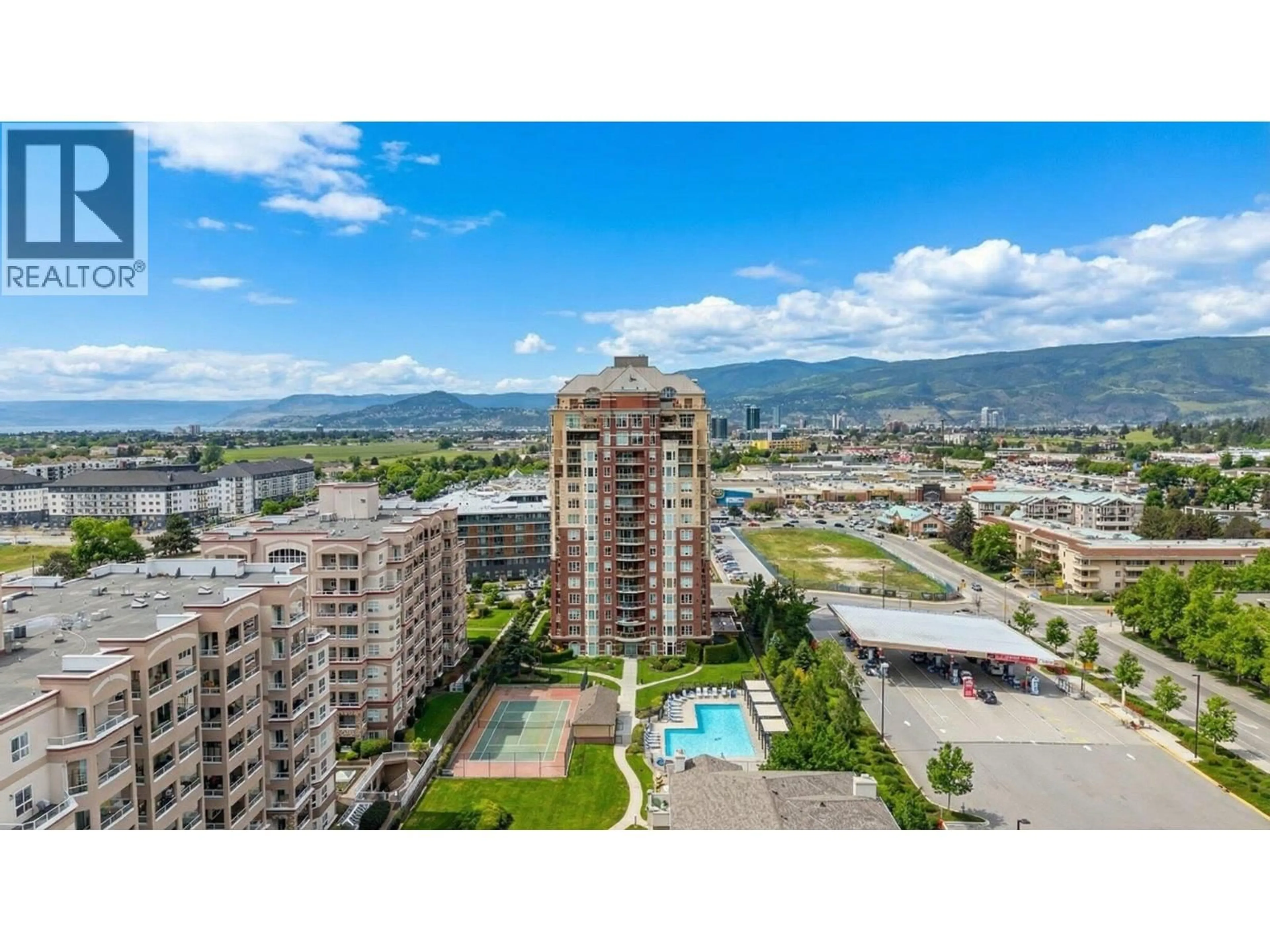 A pic from outside/outdoor area/front of a property/back of a property/a pic from drone, city buildings view from balcony for 1003 - 1947 UNDERHILL STREET, Kelowna British Columbia V1X7Z5