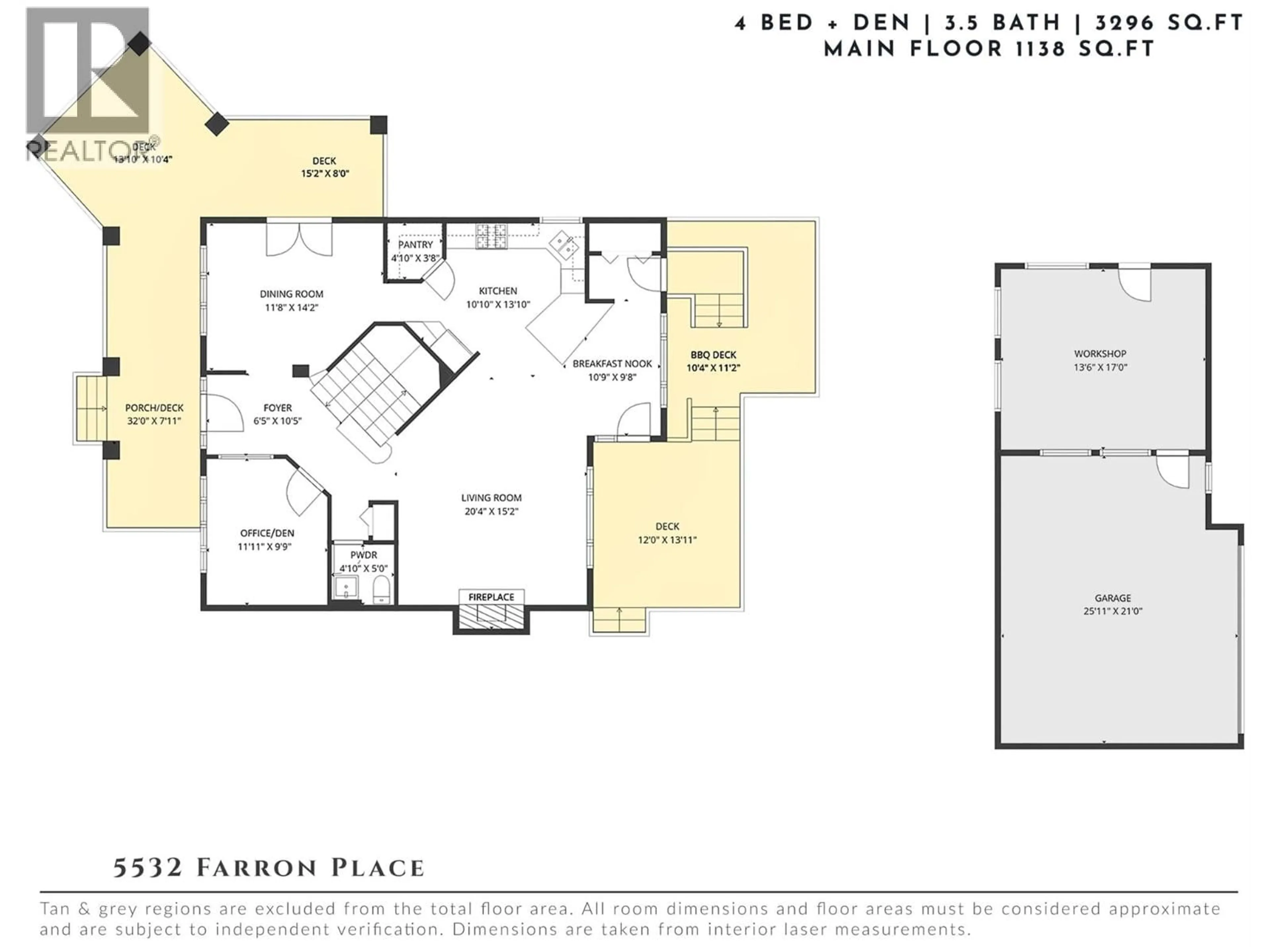 Floor plan for 5532 FARRON PLACE, Kelowna British Columbia V1W5H1