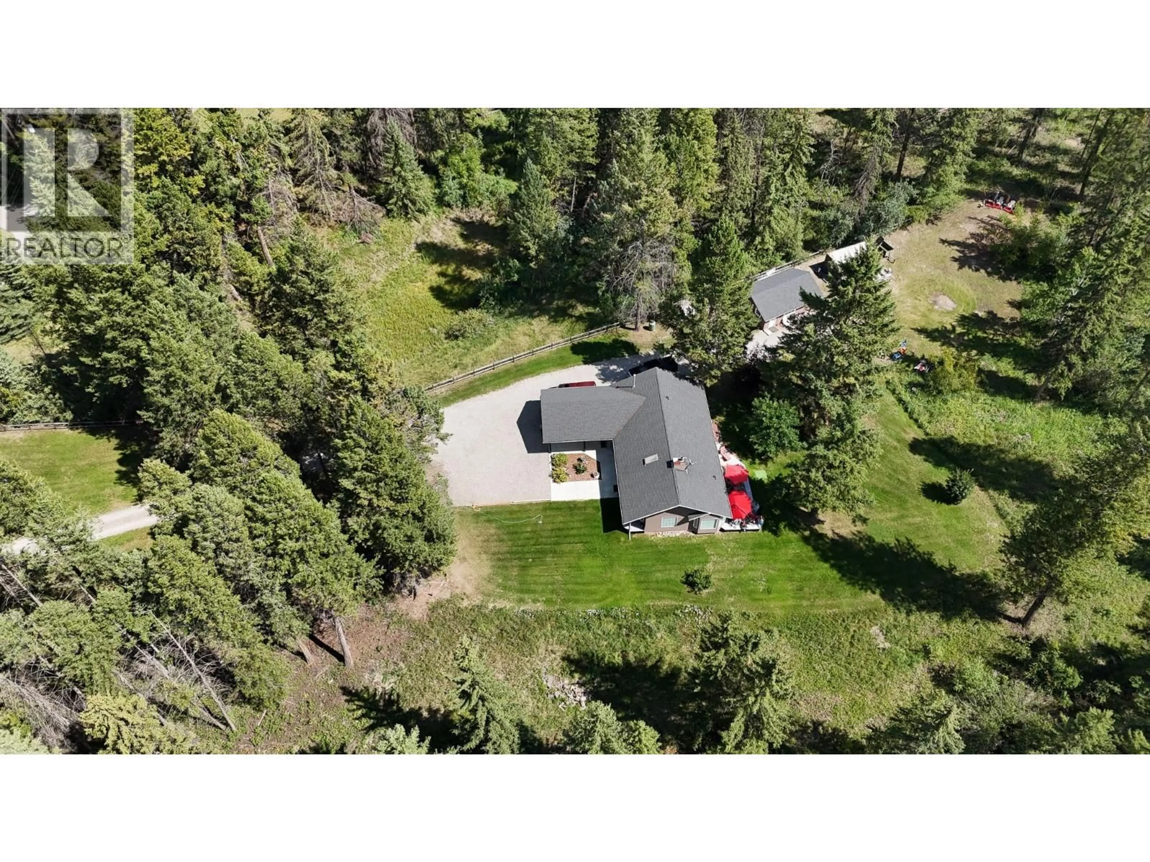 A pic from outside/outdoor area/front of a property/back of a property/a pic from drone, forest/trees view for 4814 LAKE ROAD, Windermere British Columbia V0B2L2