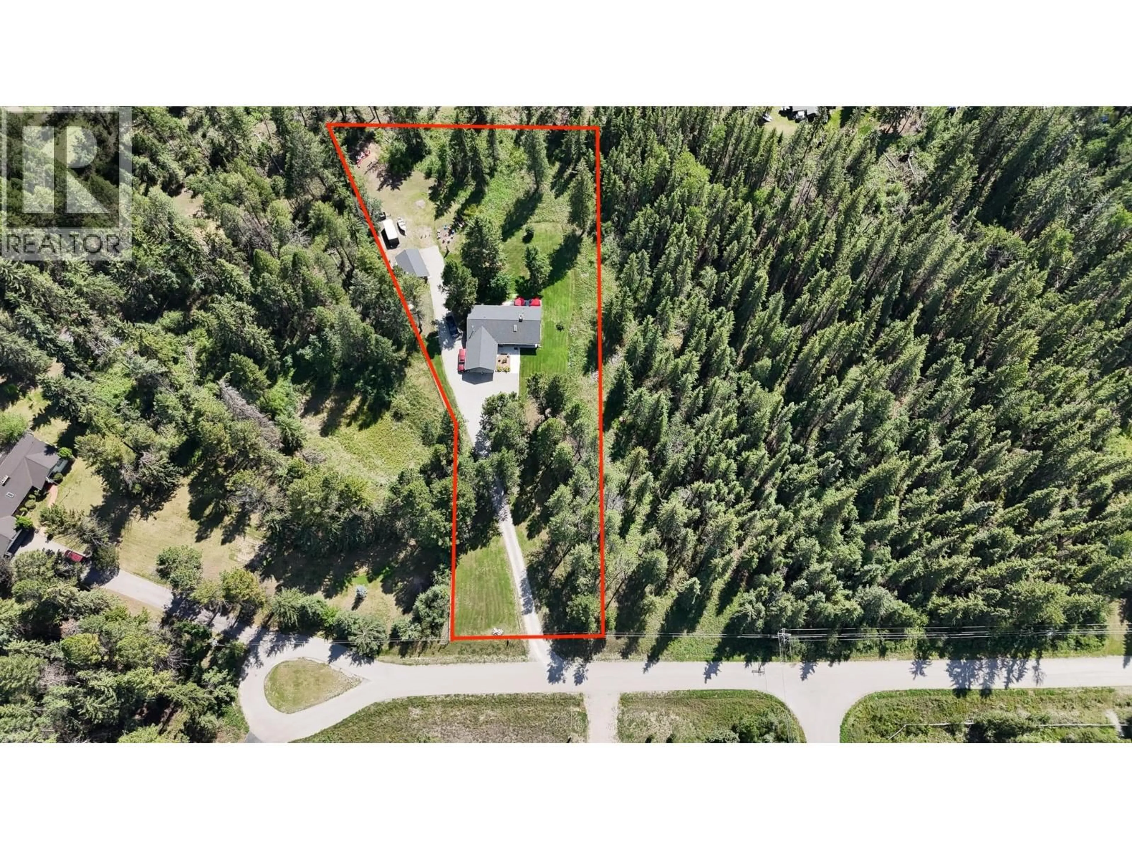 A pic from outside/outdoor area/front of a property/back of a property/a pic from drone, forest/trees view for 4814 LAKE ROAD, Windermere British Columbia V0B2L2