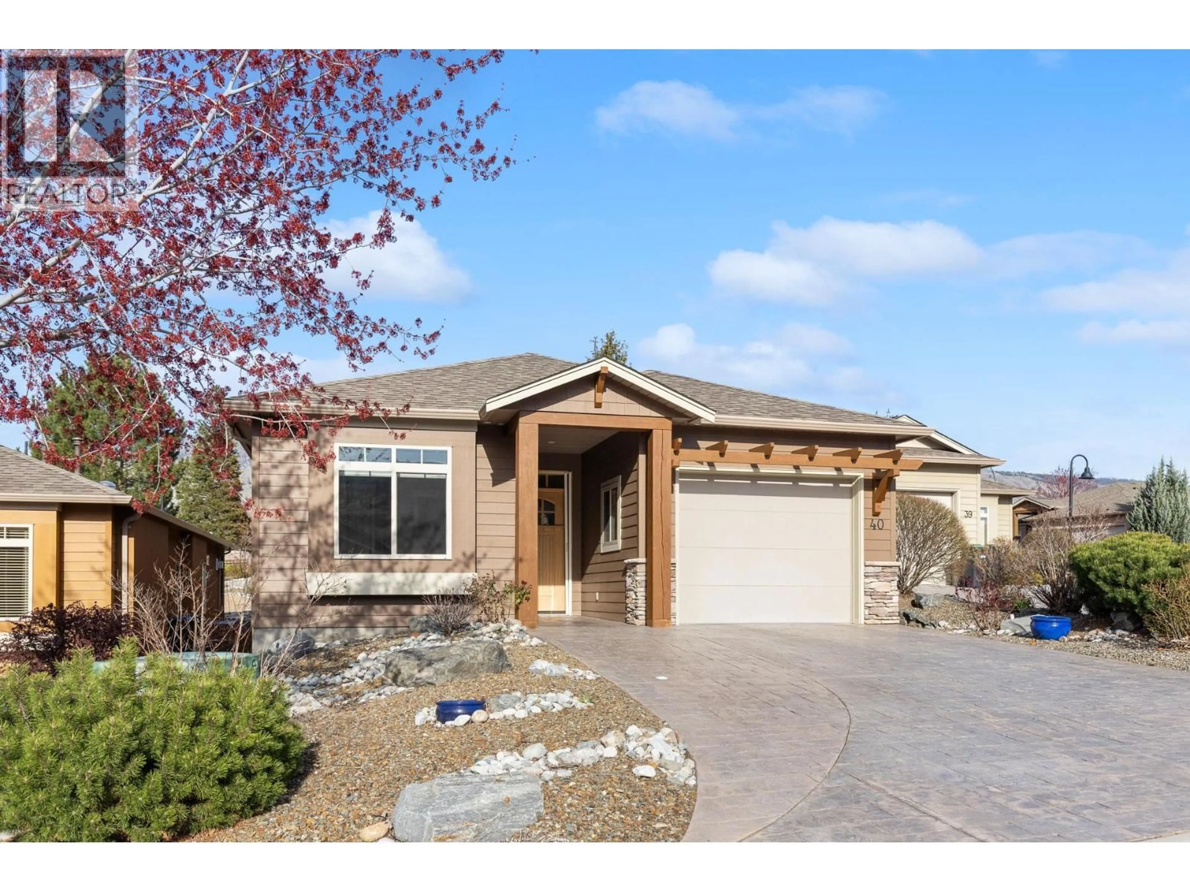 Home with brick exterior material, street for 40 - 6833 MEADOWS DRIVE, Oliver British Columbia V0H1T4