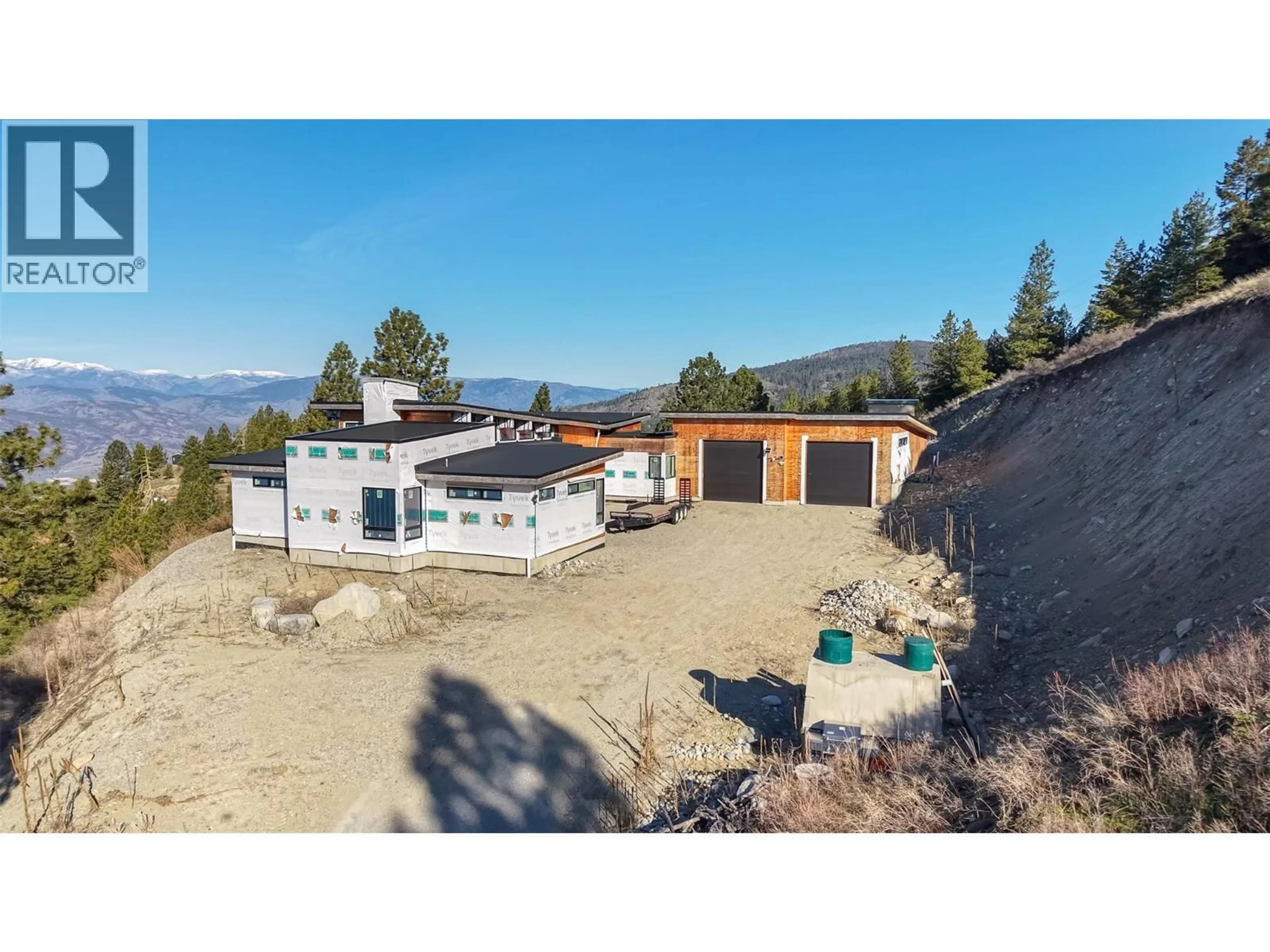 A pic from outside/outdoor area/front of a property/back of a property/a pic from drone, mountain view for 475 SASQUATCH TRAIL, Osoyoos British Columbia V0H1V6