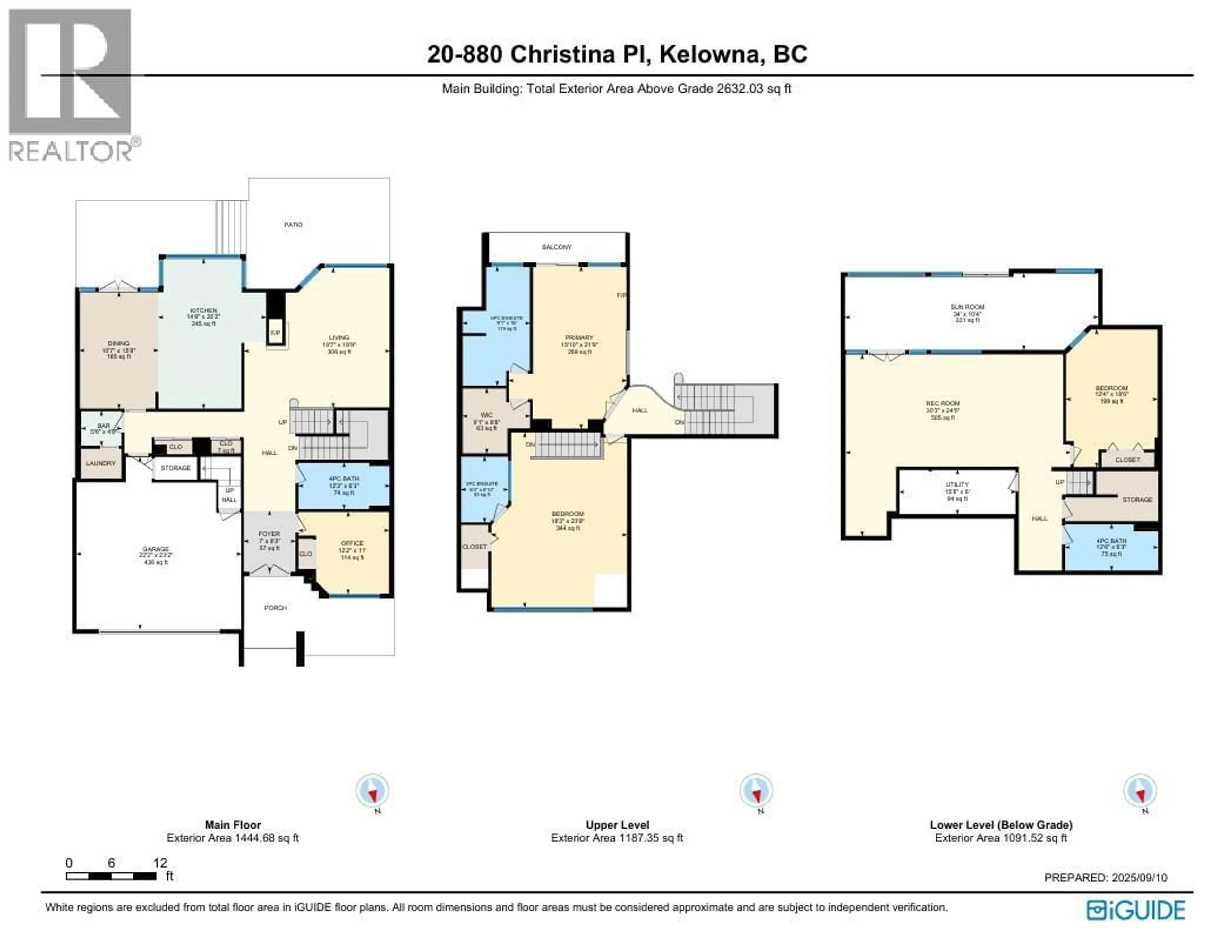 Floor plan for 20 - 880 CHRISTINA PLACE, Kelowna British Columbia V1V1S2