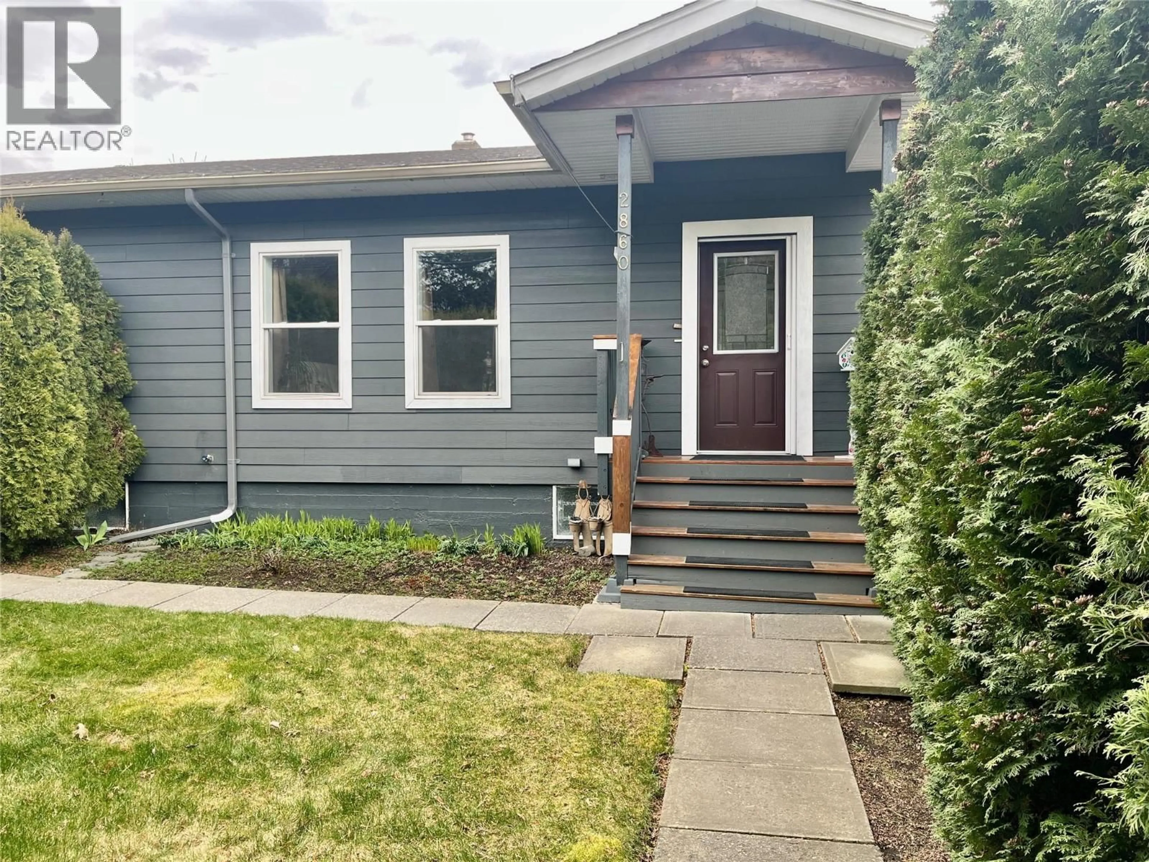 Home with vinyl exterior material, street for 2860 WRIGHT STREET, Armstrong British Columbia V0E1B1