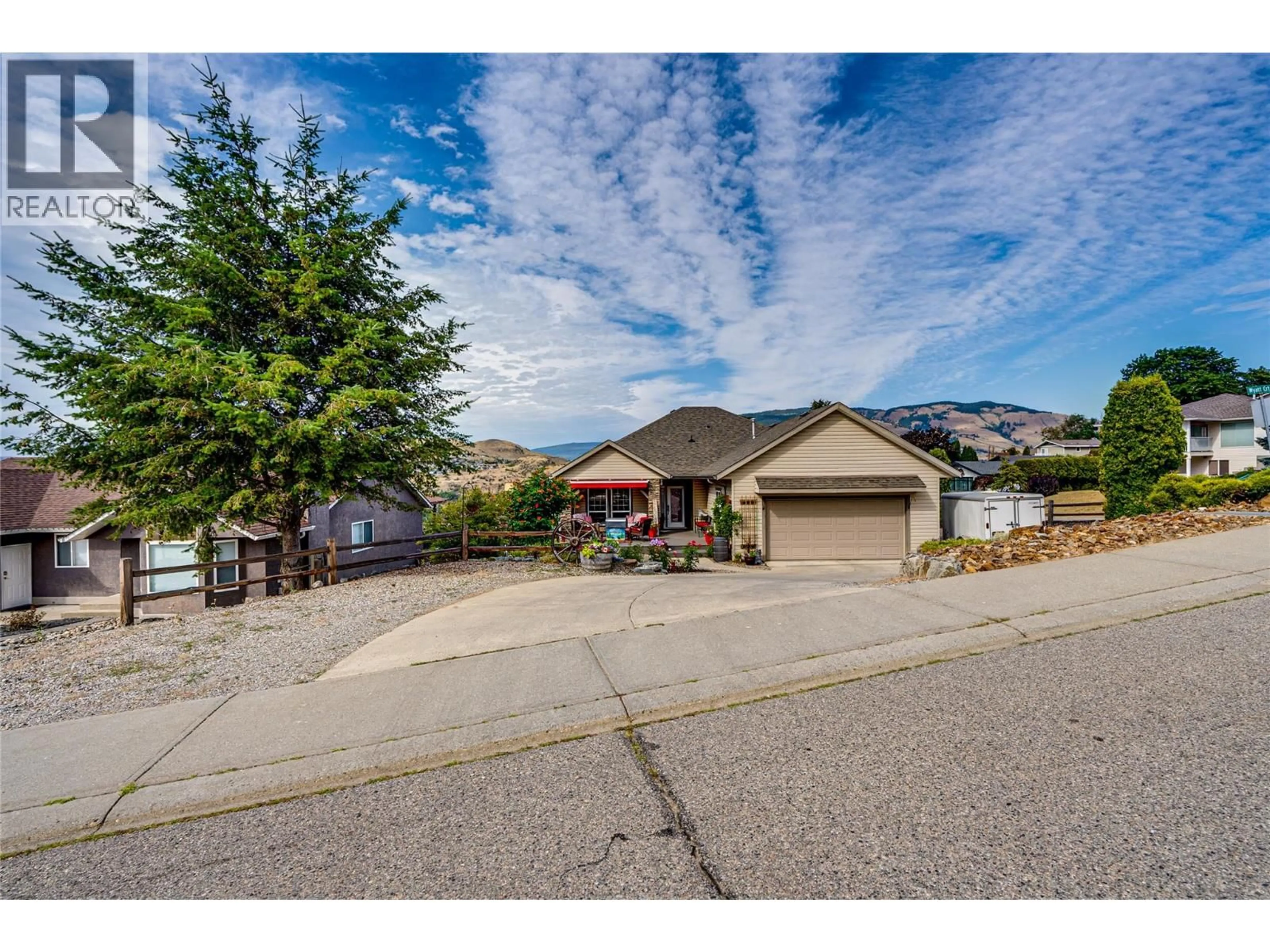 A pic from outside/outdoor area/front of a property/back of a property/a pic from drone, mountain view for 11503 WYATT COURT, Coldstream British Columbia V1B2Y7