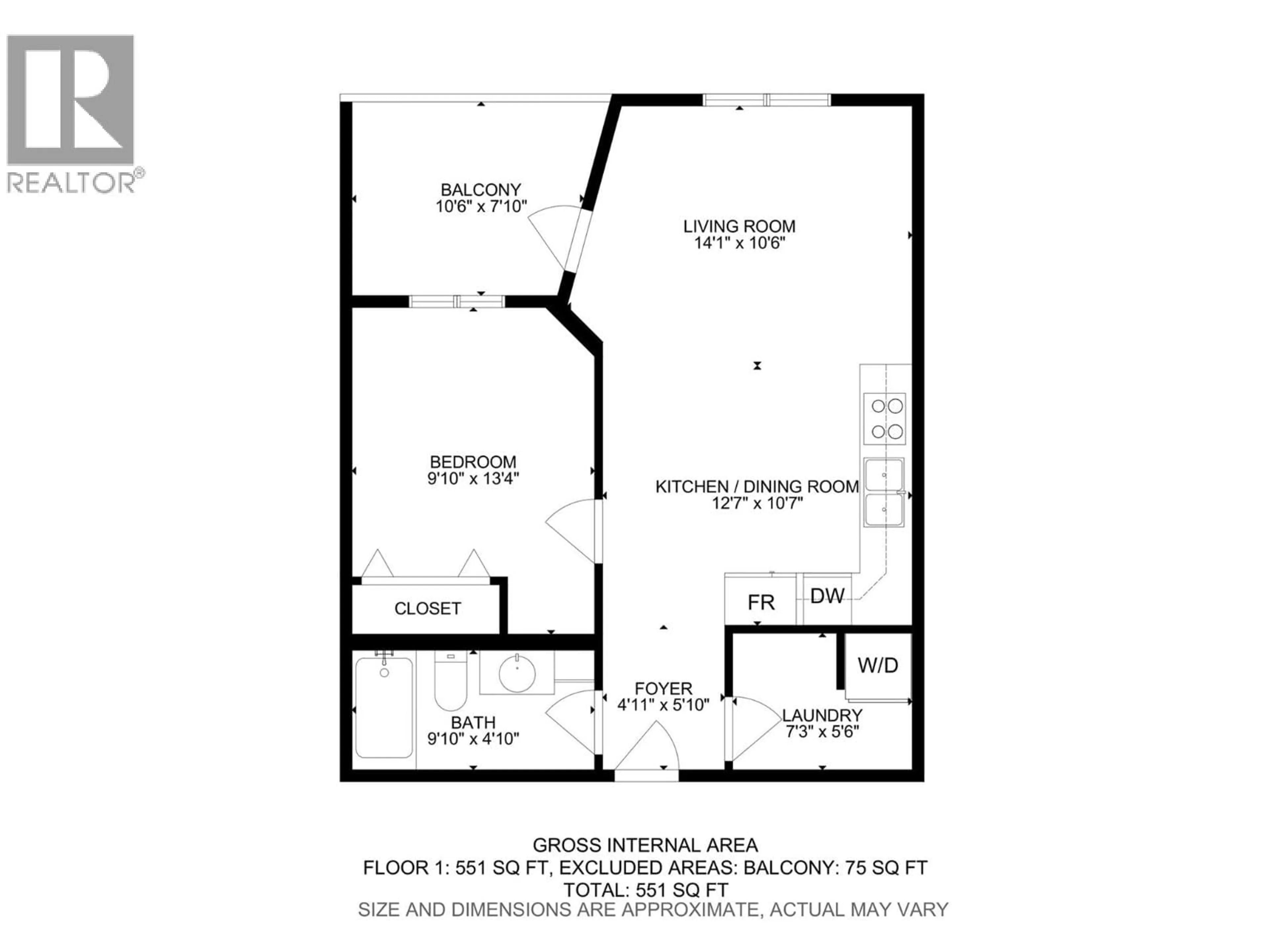 Floor plan for 402 - 429 ST. PAUL STREET, Kamloops British Columbia V2C2J7
