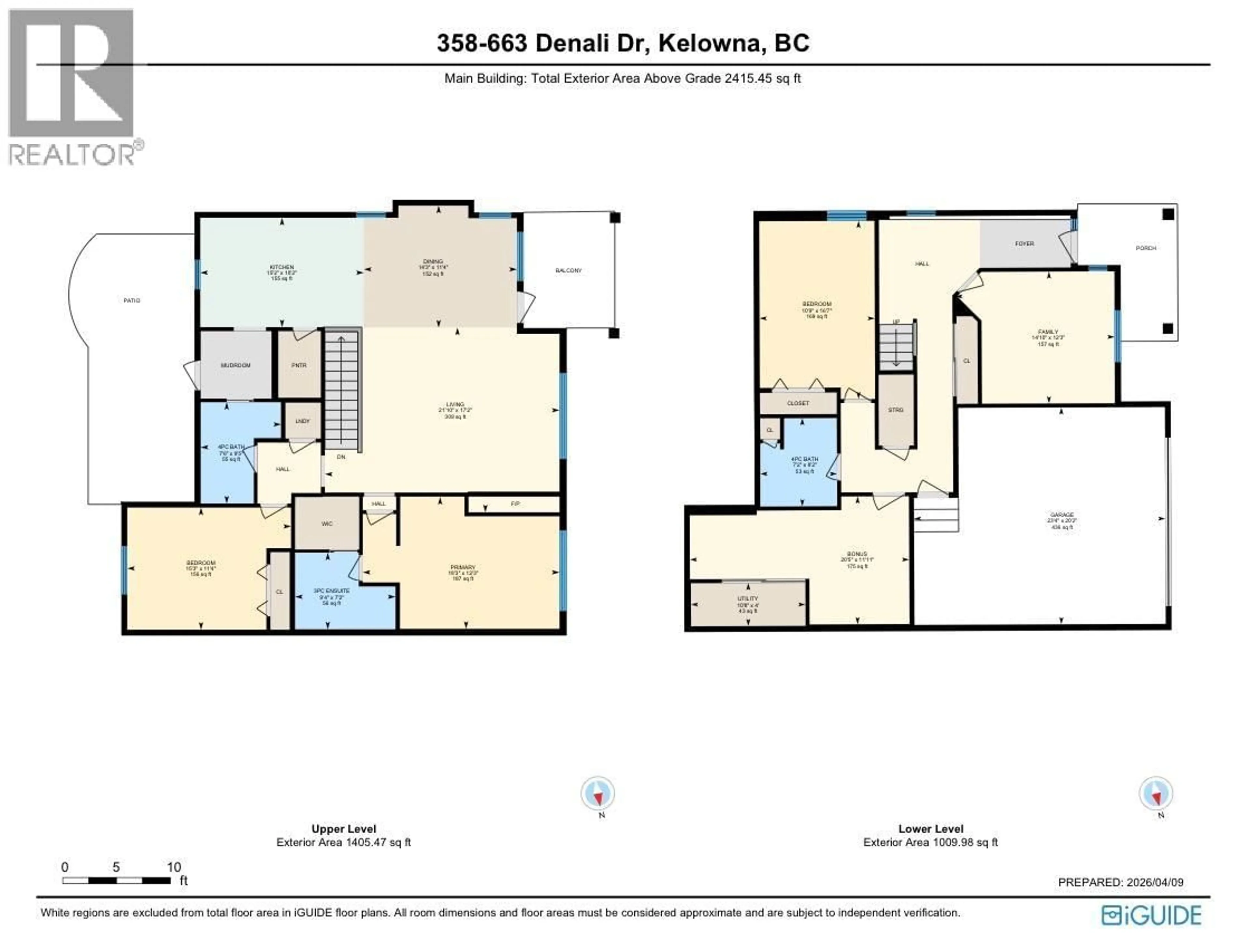 Floor plan for 358 - 663 DENALI COURT, Kelowna British Columbia V1V2R4