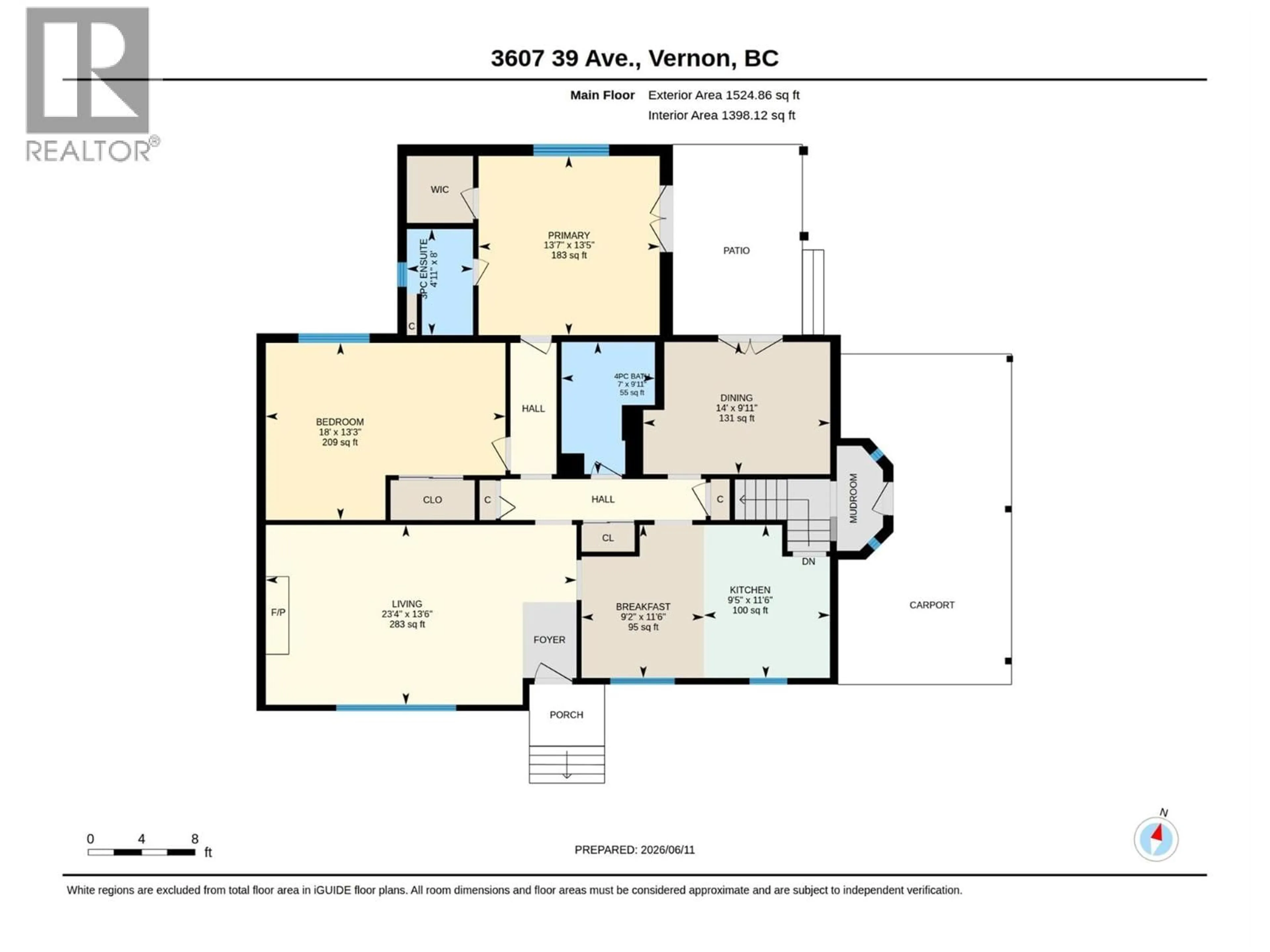 Floor plan for 3607 39 AVENUE, Vernon British Columbia V1T3E5