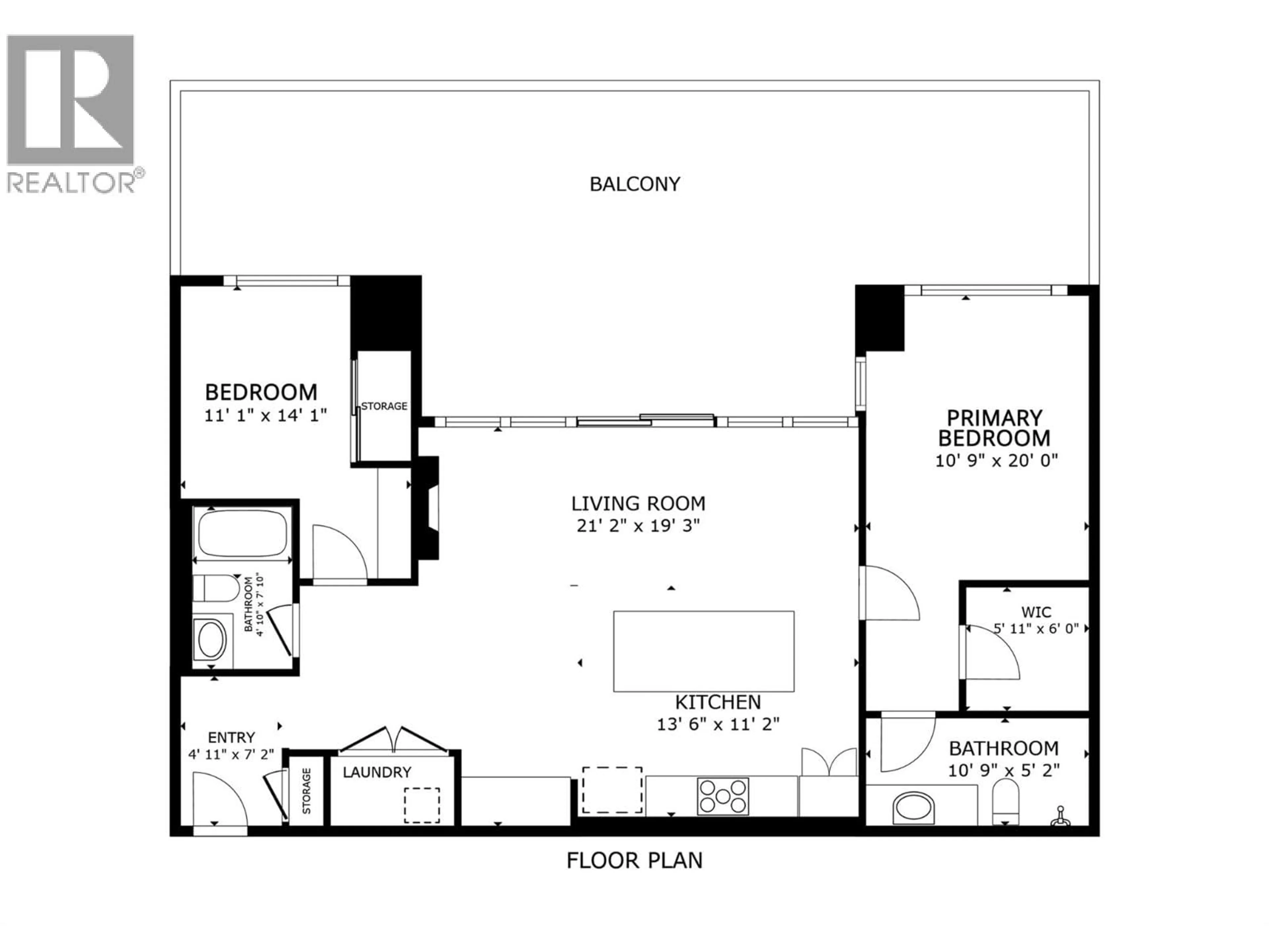 Floor plan for 2004 - 1181 SUNSET DRIVE, Kelowna British Columbia V1Y0L4
