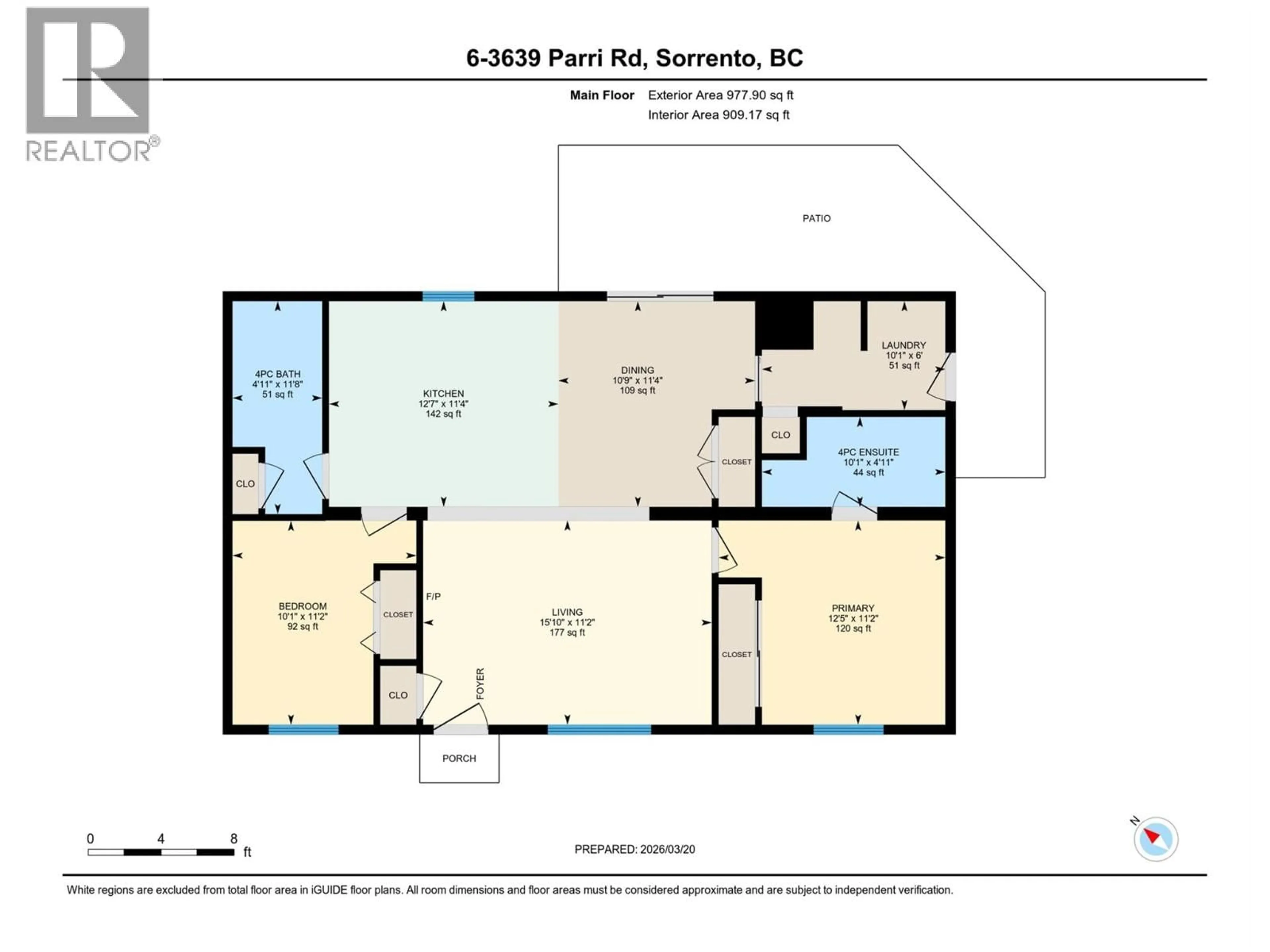 Floor plan for 6 - 3639 PARRI ROAD, Sorrento British Columbia V0E2W0