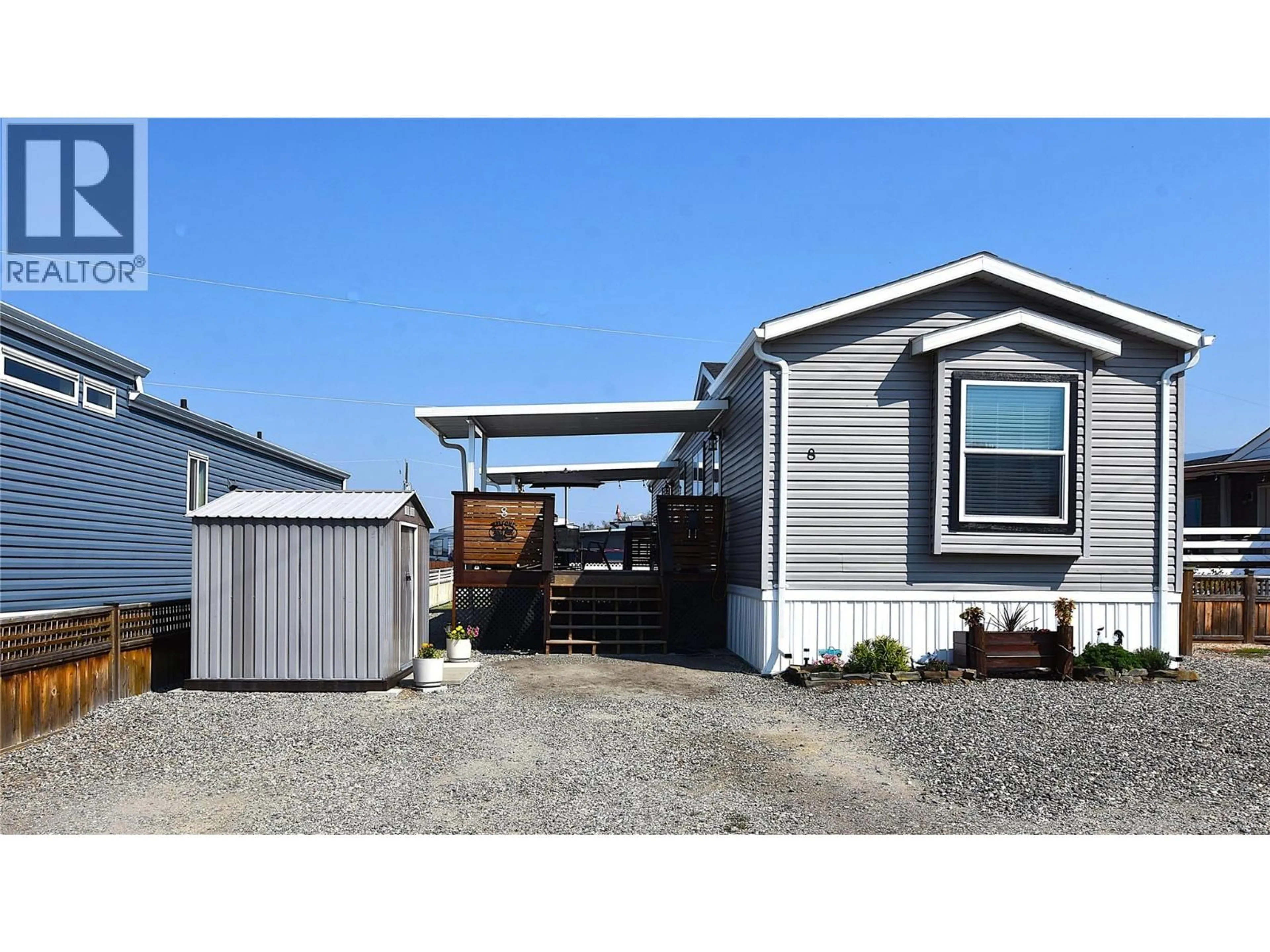 Home with vinyl exterior material, street for 8 - 61 ANTOINE ROAD, Vernon British Columbia V1H2A3