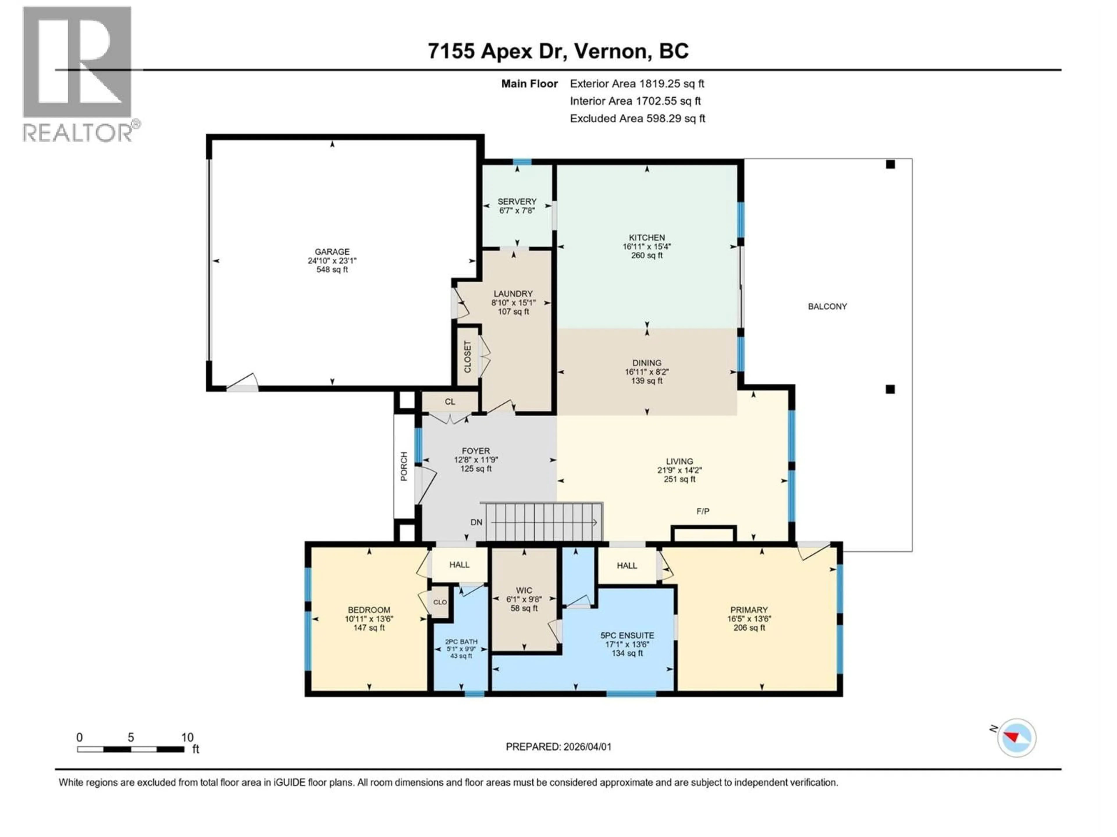 Floor plan for 7155 APEX DRIVE, Vernon British Columbia V1B4A3