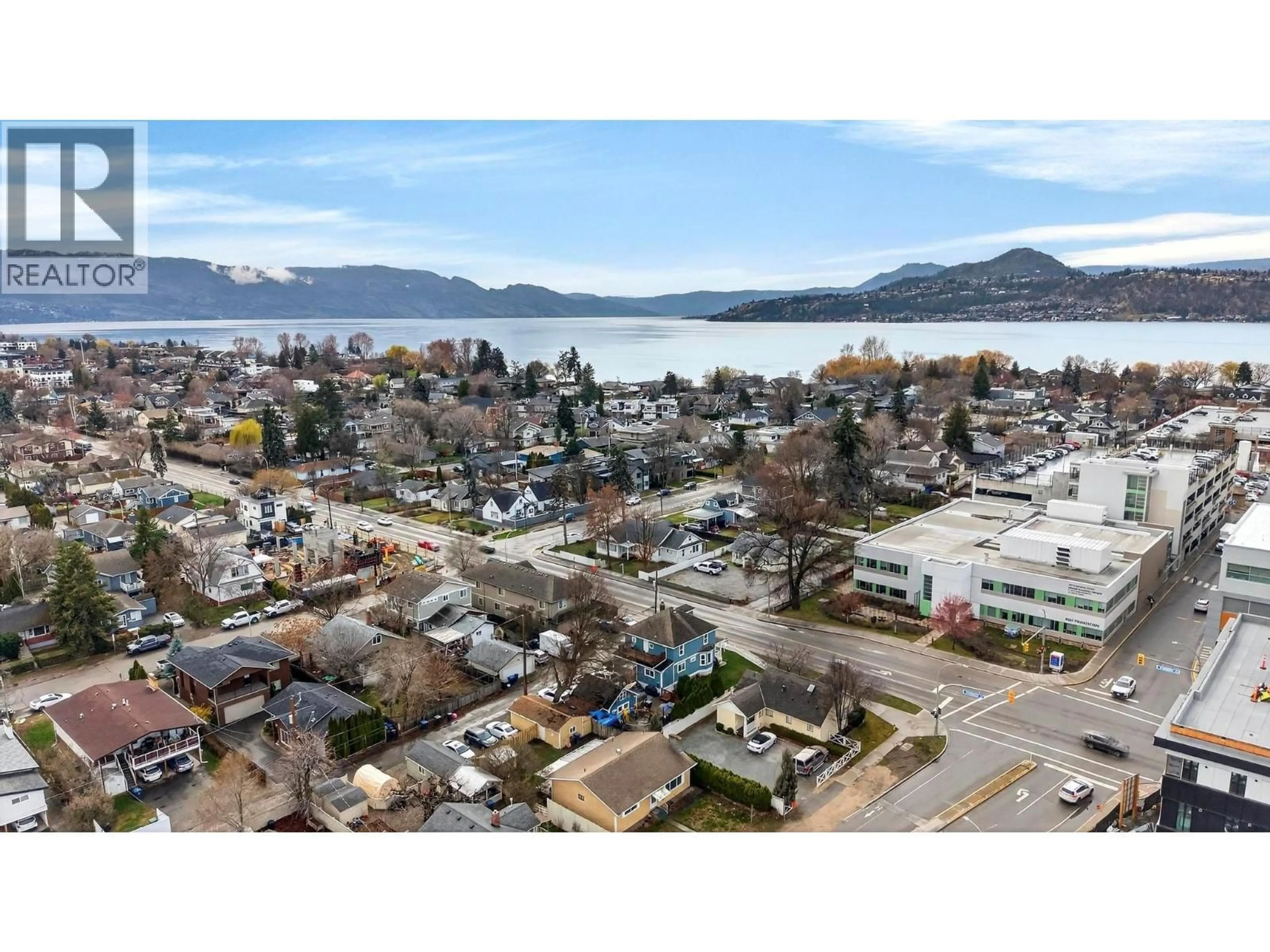 A pic from outside/outdoor area/front of a property/back of a property/a pic from drone, water/lake/river/ocean view for 2319 PANDOSY STREET, Kelowna British Columbia V1Y1T4