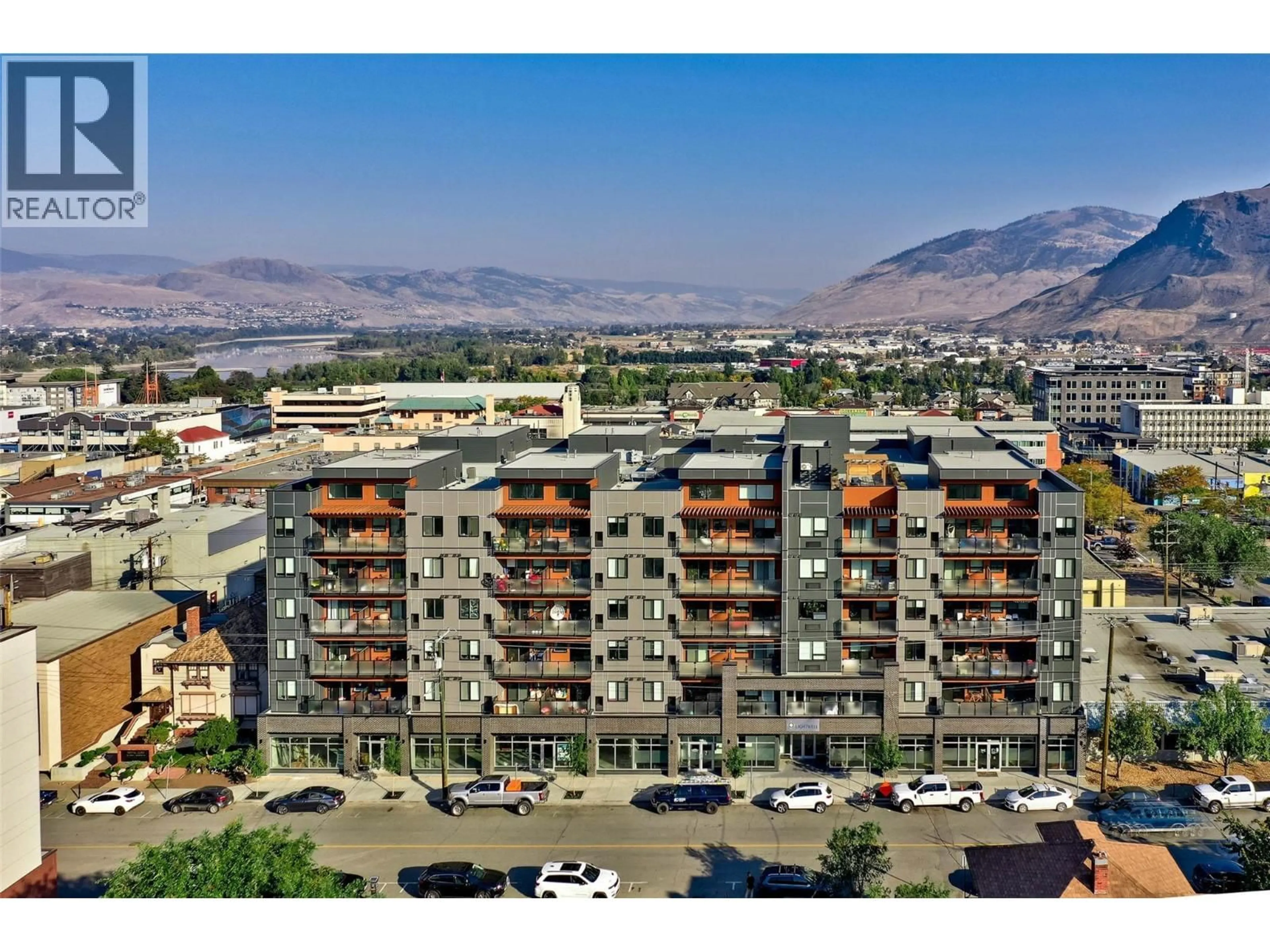 A pic from outside/outdoor area/front of a property/back of a property/a pic from drone, mountain view for 518 - 444 ST PAUL STREET, Kamloops British Columbia V2C0L2