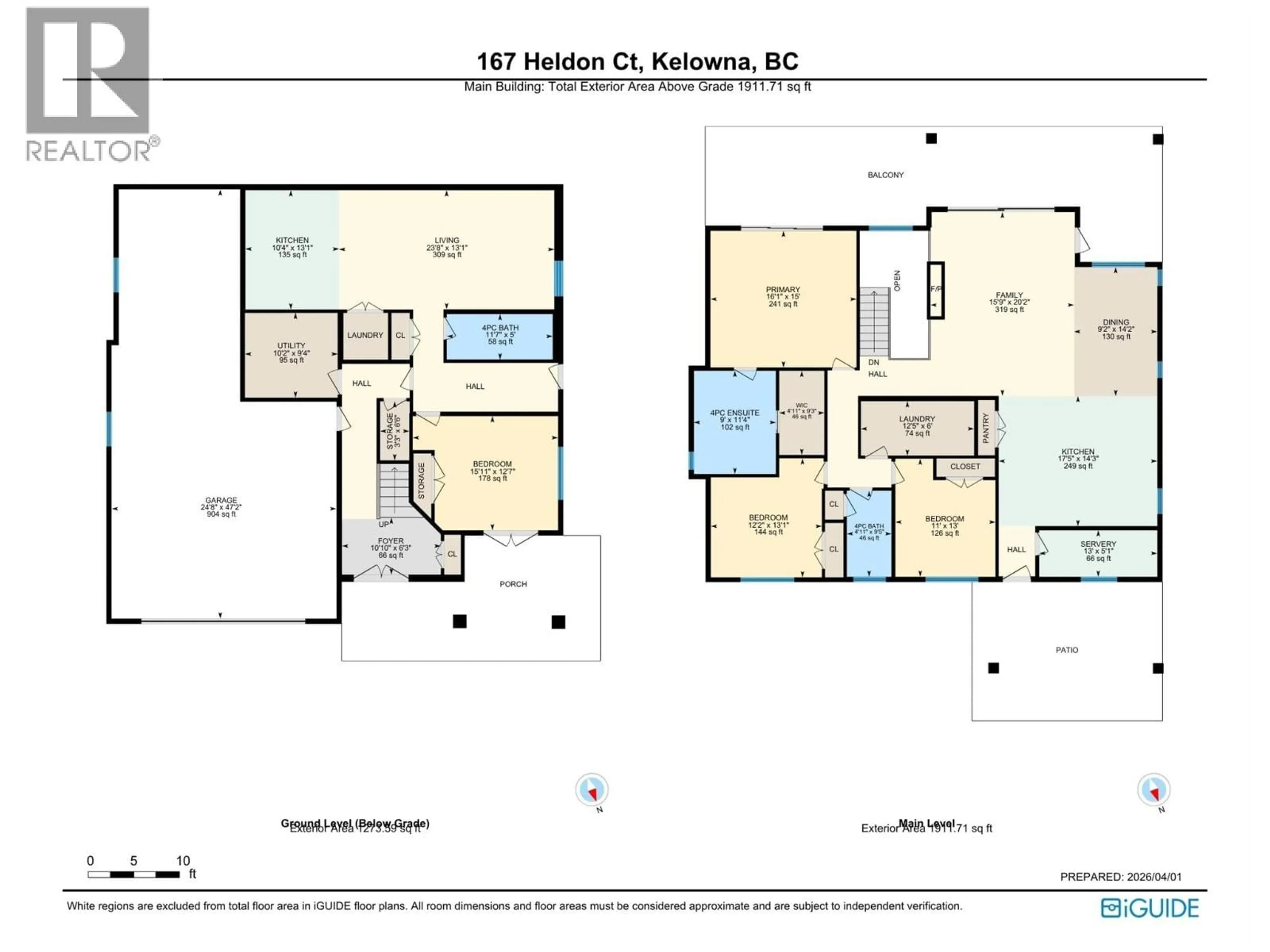 Floor plan for 167 HELDON COURT, West Kelowna British Columbia V1Z3S5
