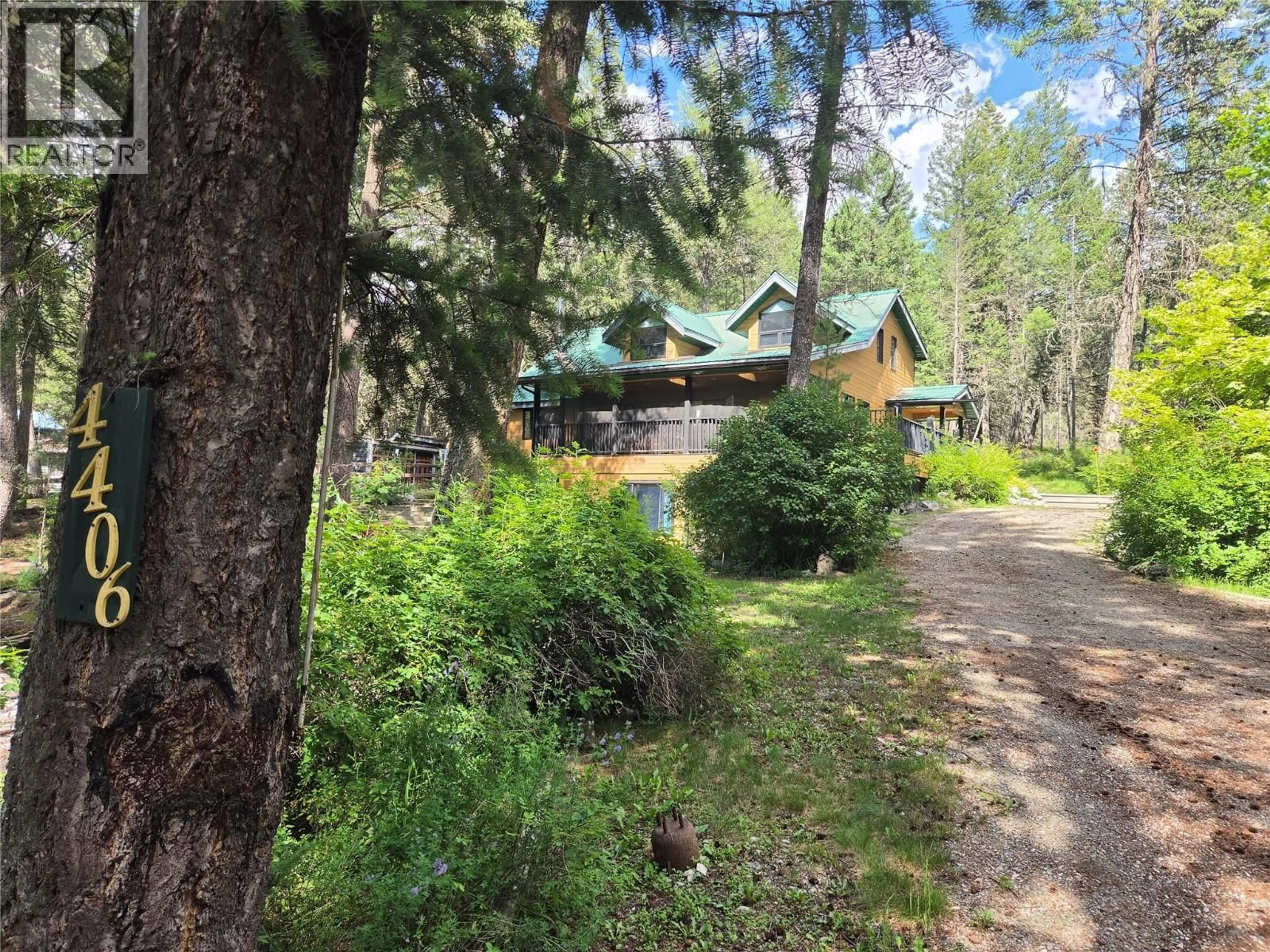 A pic from outside/outdoor area/front of a property/back of a property/a pic from drone, forest/trees view for 4406 ASHTON ROAD, Spur Valley British Columbia V0A1B0