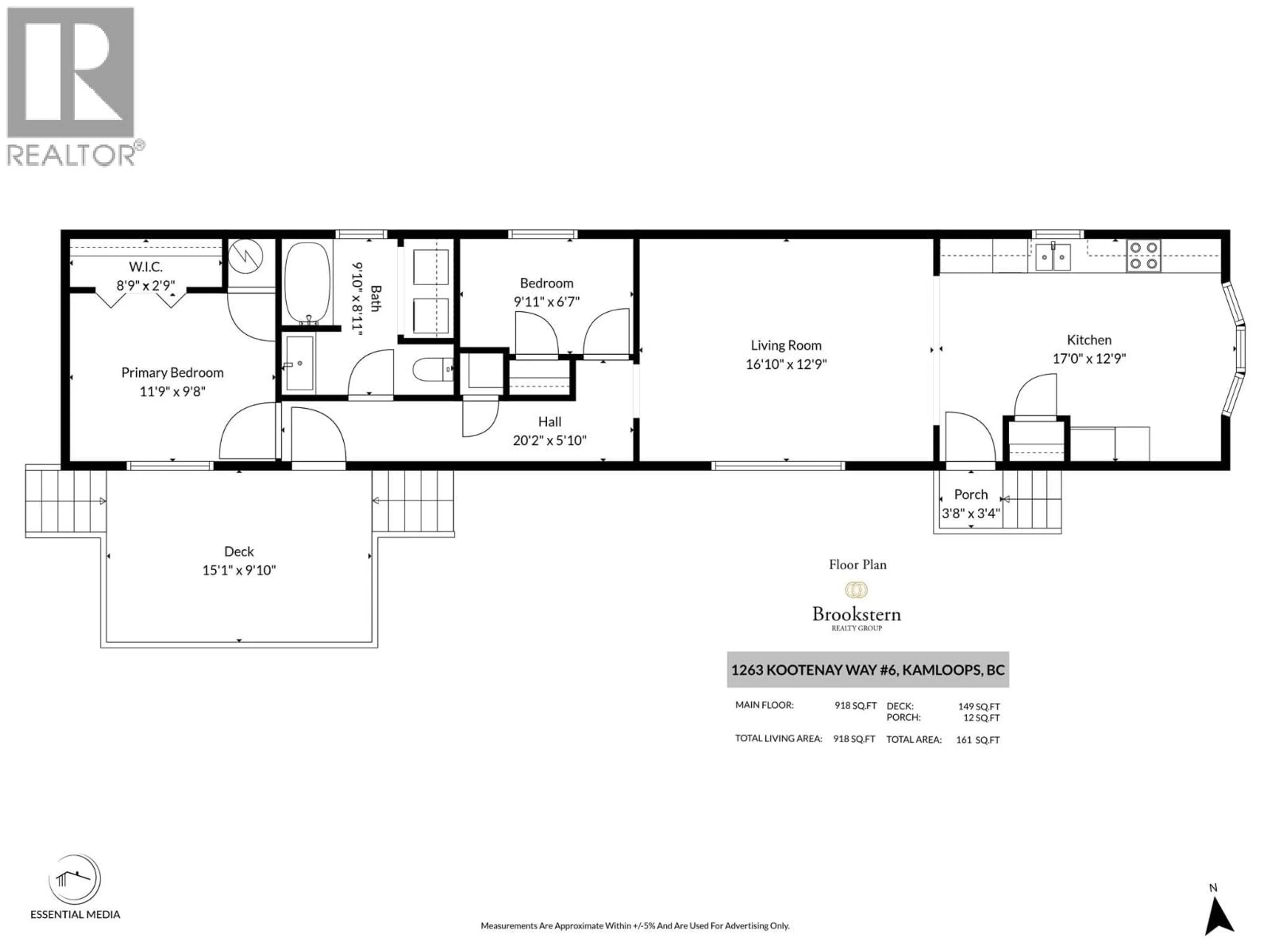 Floor plan for 6 - 1263 KOOTENAY WAY, Kamloops British Columbia V2H0C5