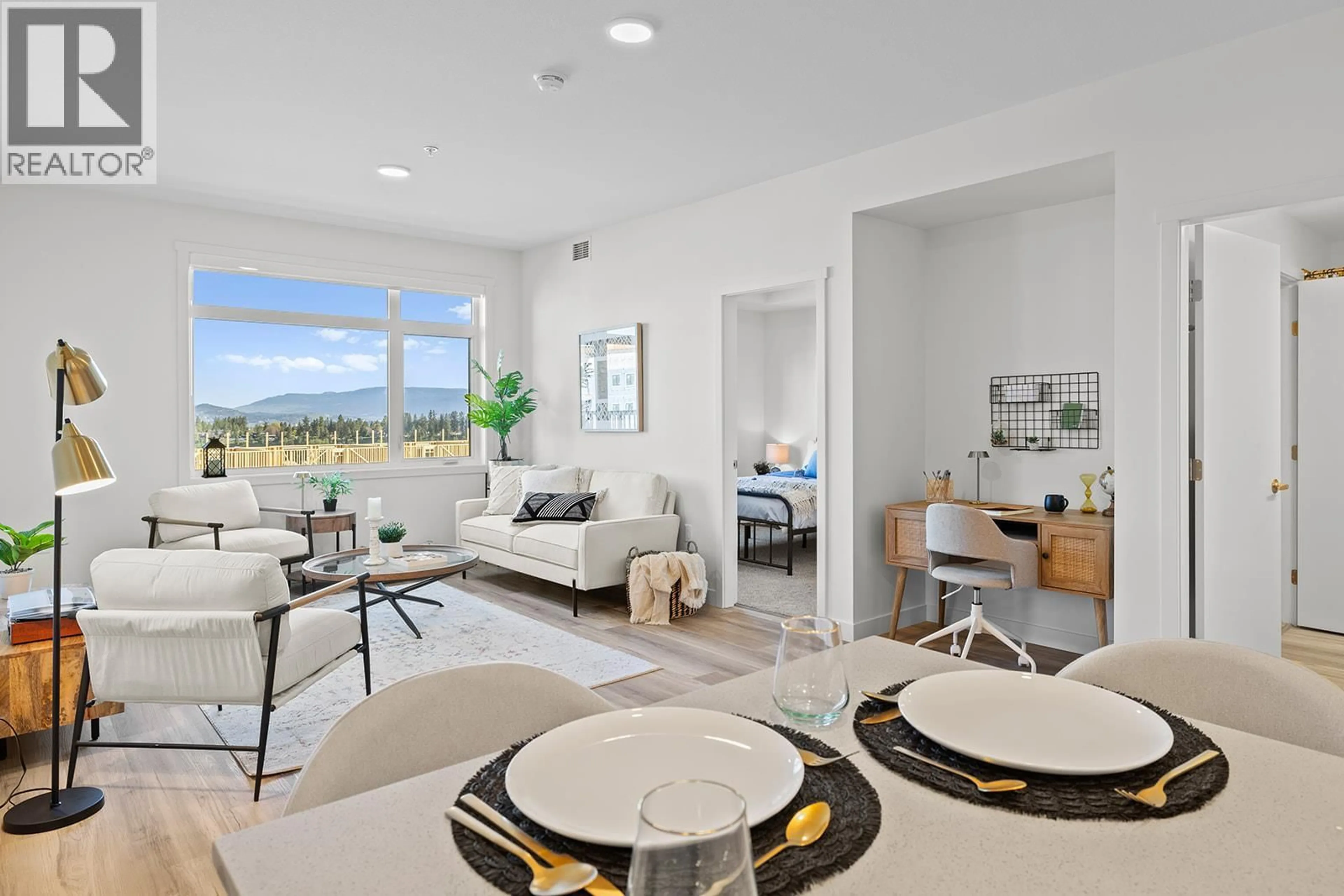 Living room with furniture, ceramic/tile floor for 205 - 1111 FROST ROAD, Kelowna British Columbia V1W0G8