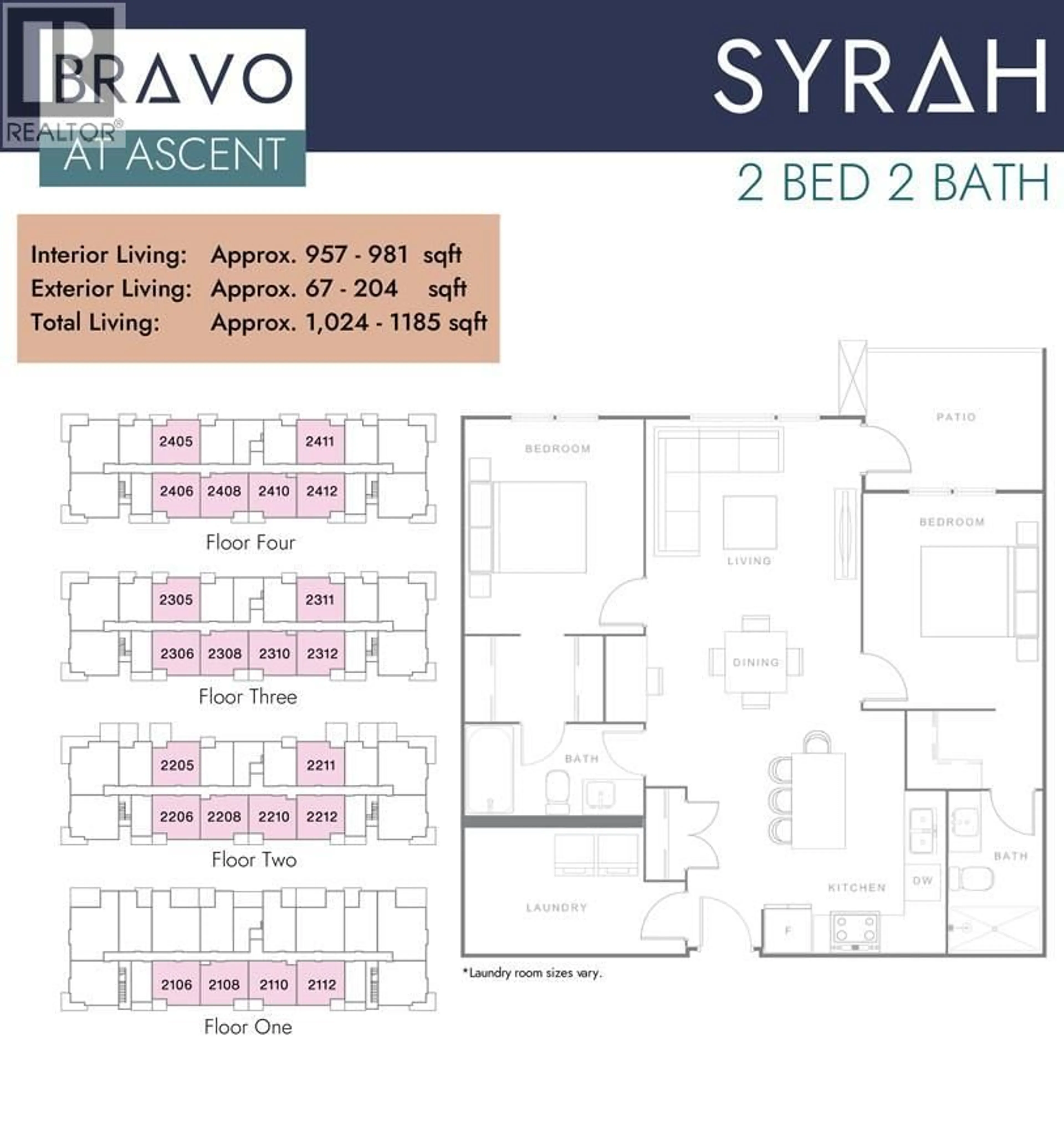 Floor plan for 205 - 1111 FROST ROAD, Kelowna British Columbia V1W0G8