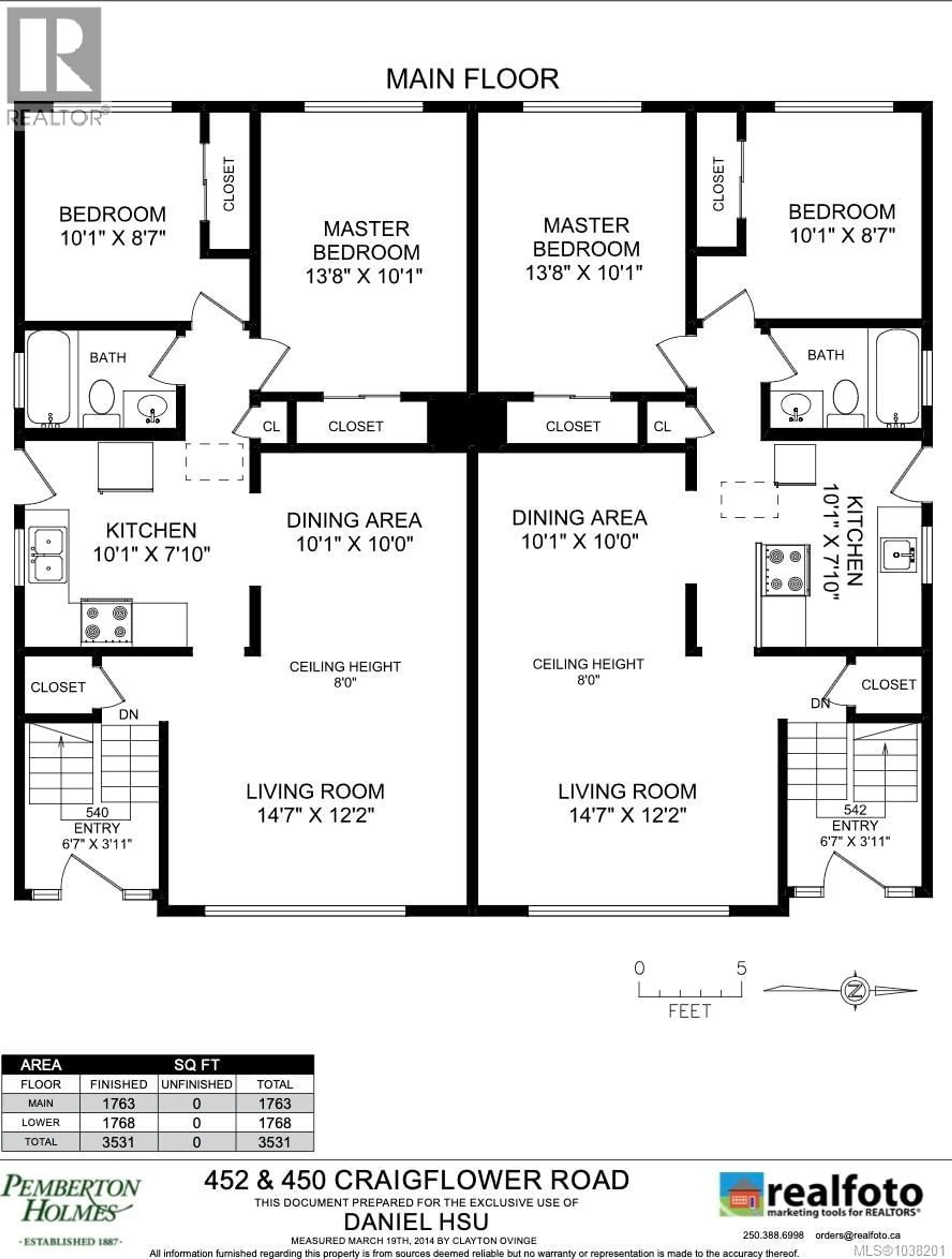 Floor plan for 450-452 CRAIGFLOWER ROAD, Victoria British Columbia V9A2V8