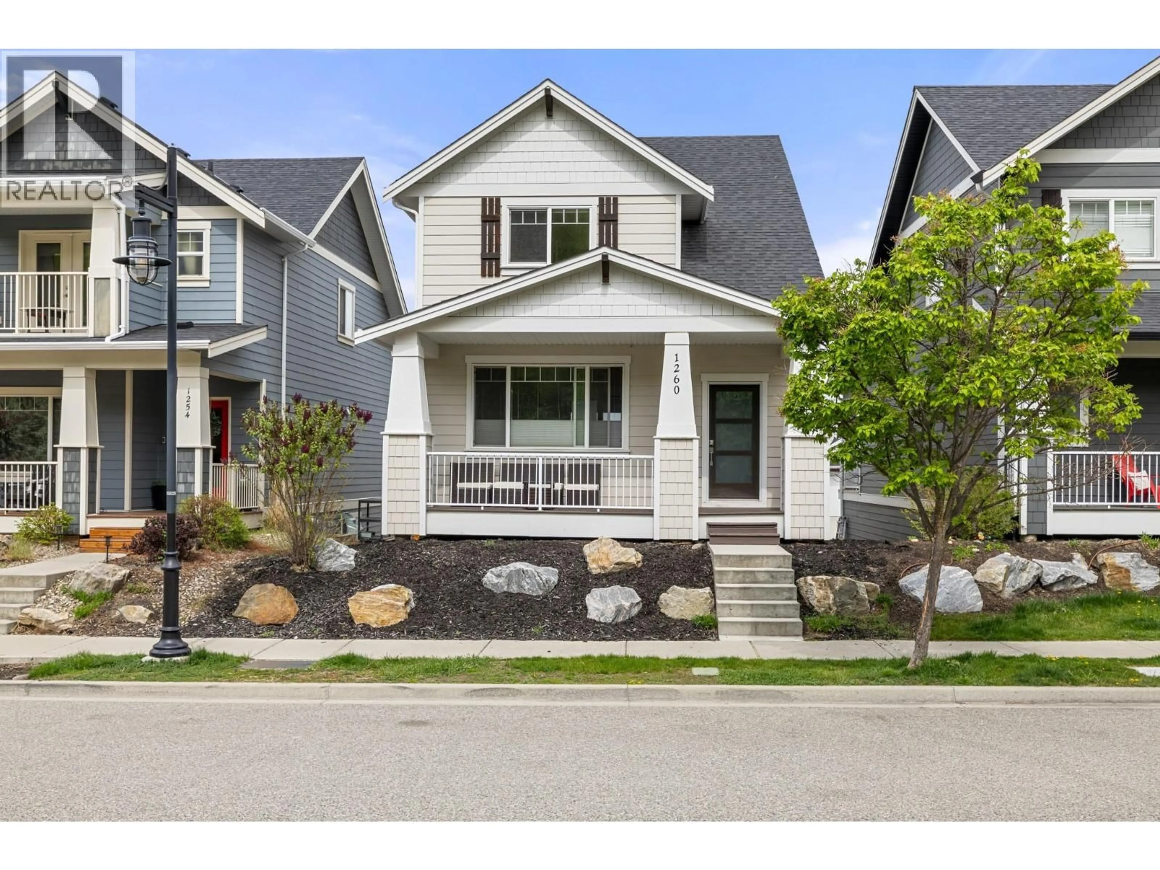 Home with vinyl exterior material, street for 1260 SNOWBERRY AVENUE, Kelowna British Columbia V1W5K7