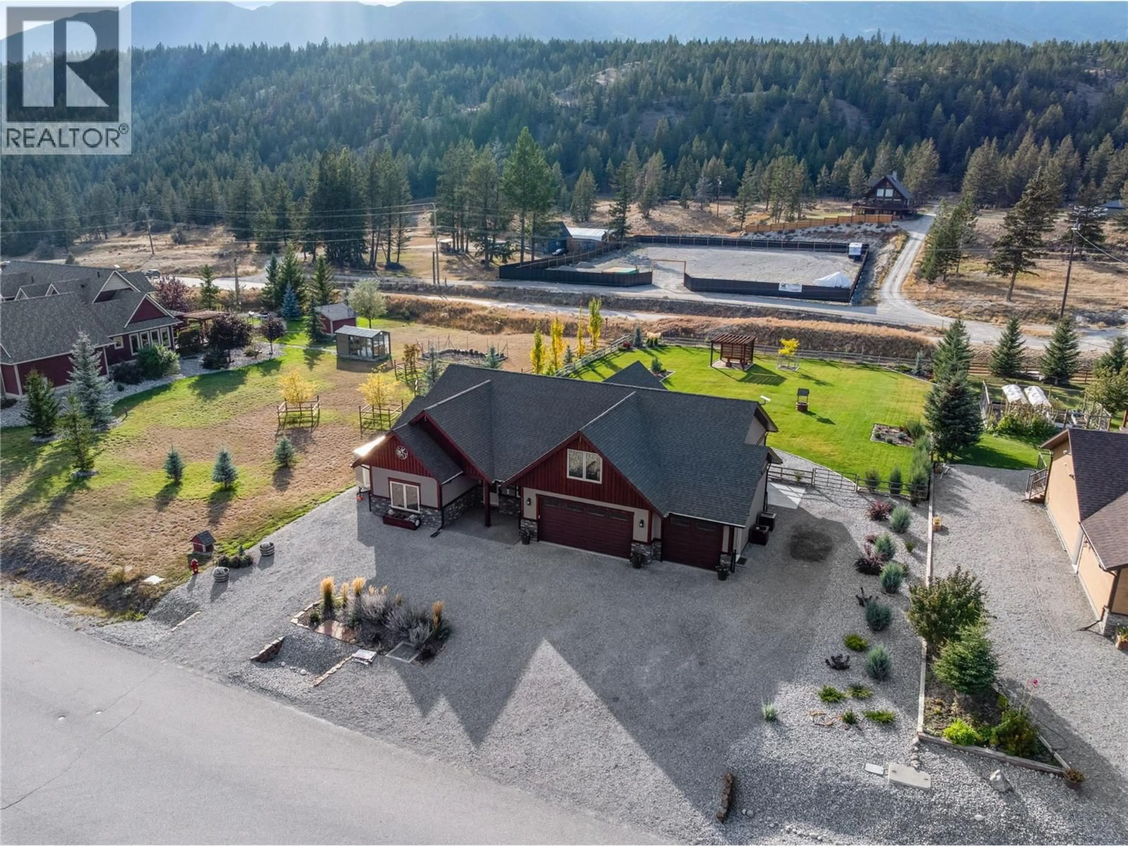 A pic from outside/outdoor area/front of a property/back of a property/a pic from drone, mountain view for 6909 COLUMBIA RIDGE DRIVE, Fairmont Hot Springs British Columbia V0B1L2