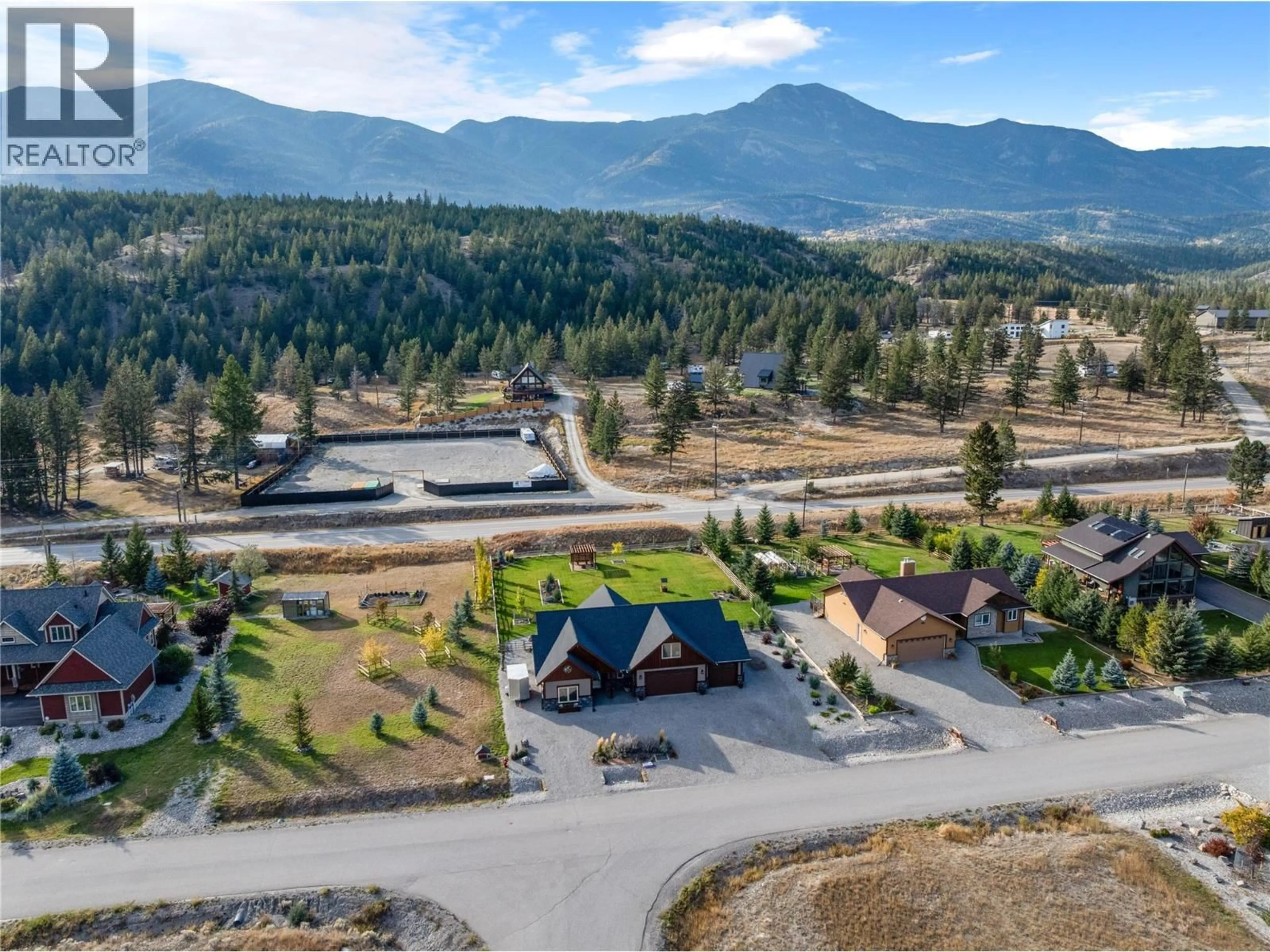 A pic from outside/outdoor area/front of a property/back of a property/a pic from drone, mountain view for 6909 COLUMBIA RIDGE DRIVE, Fairmont Hot Springs British Columbia V0B1L2