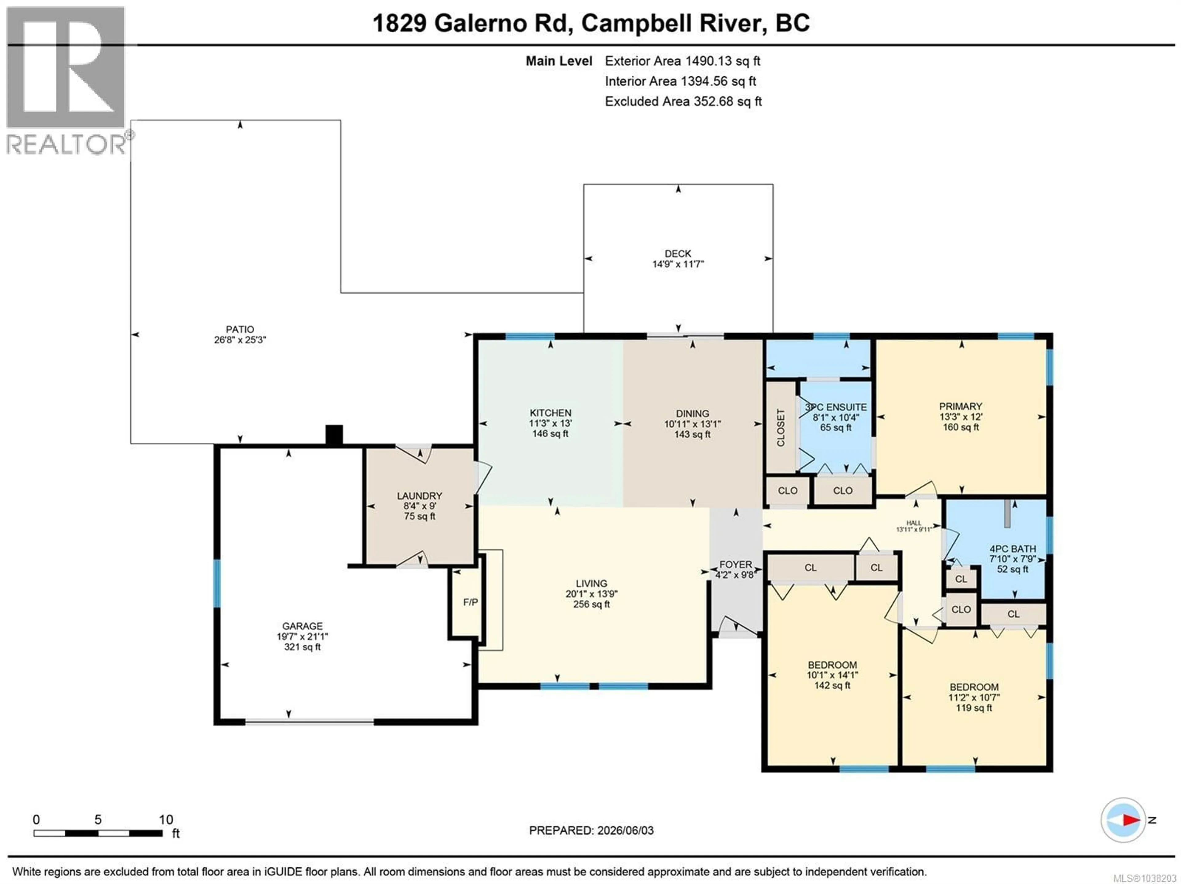 Floor plan for 1829 GALERNO ROAD, Campbell River British Columbia V9W5W7