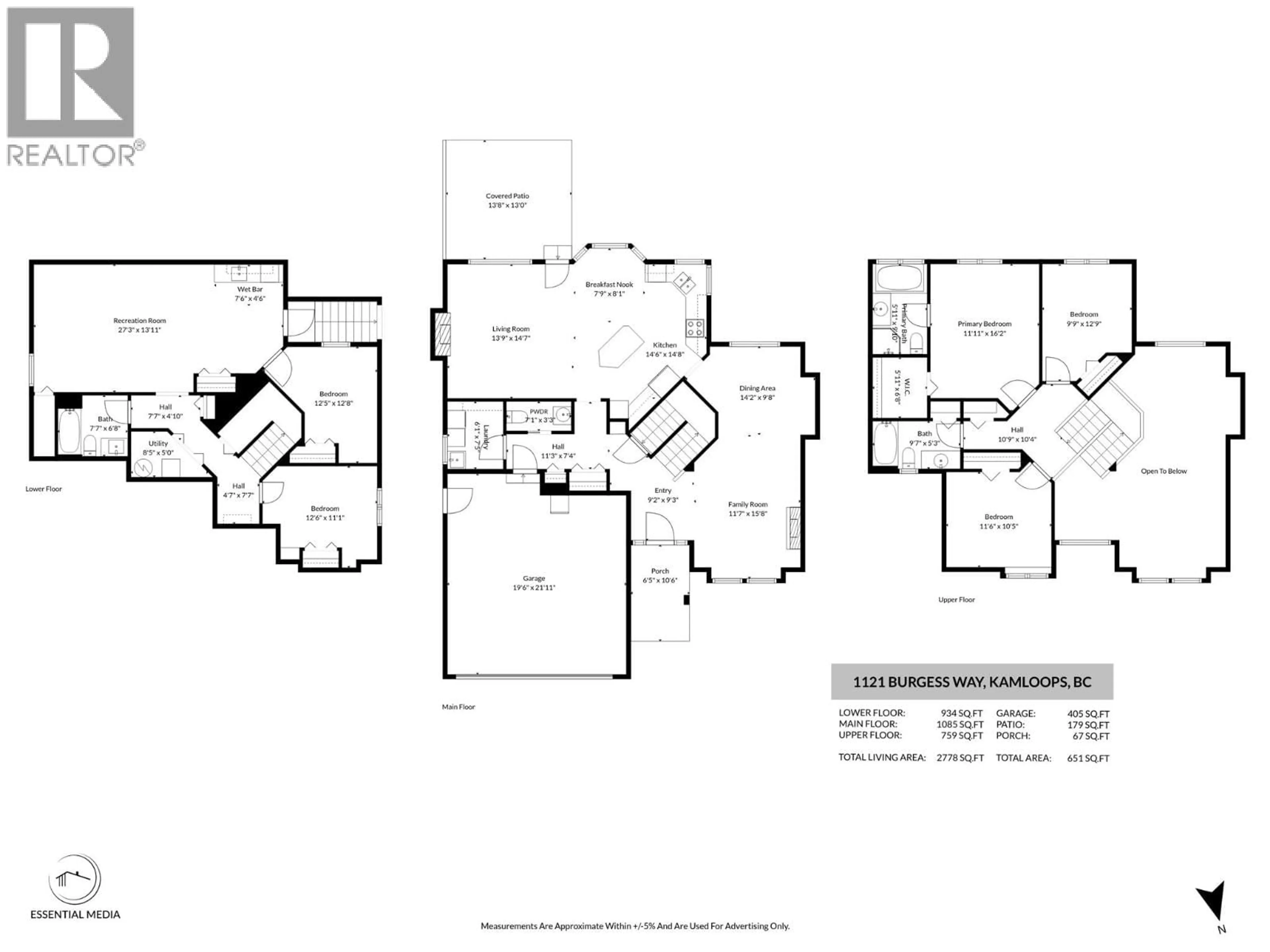Floor plan for 1121 BURGESS WAY, Kamloops British Columbia V1S1S9