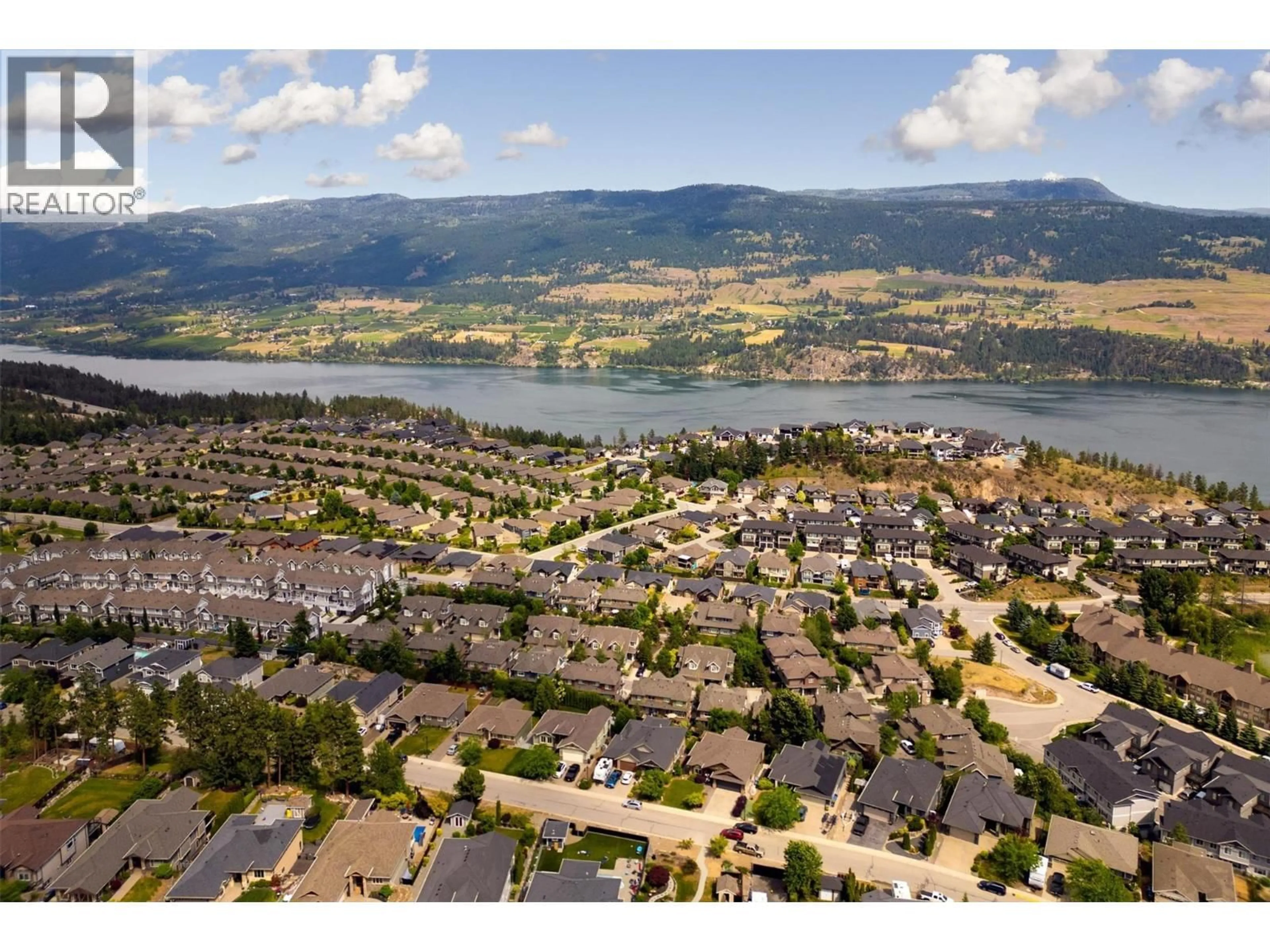A pic from outside/outdoor area/front of a property/back of a property/a pic from drone, mountain view for 6 - 12850 STILLWATER COURT, Lake Country British Columbia V4V2S9