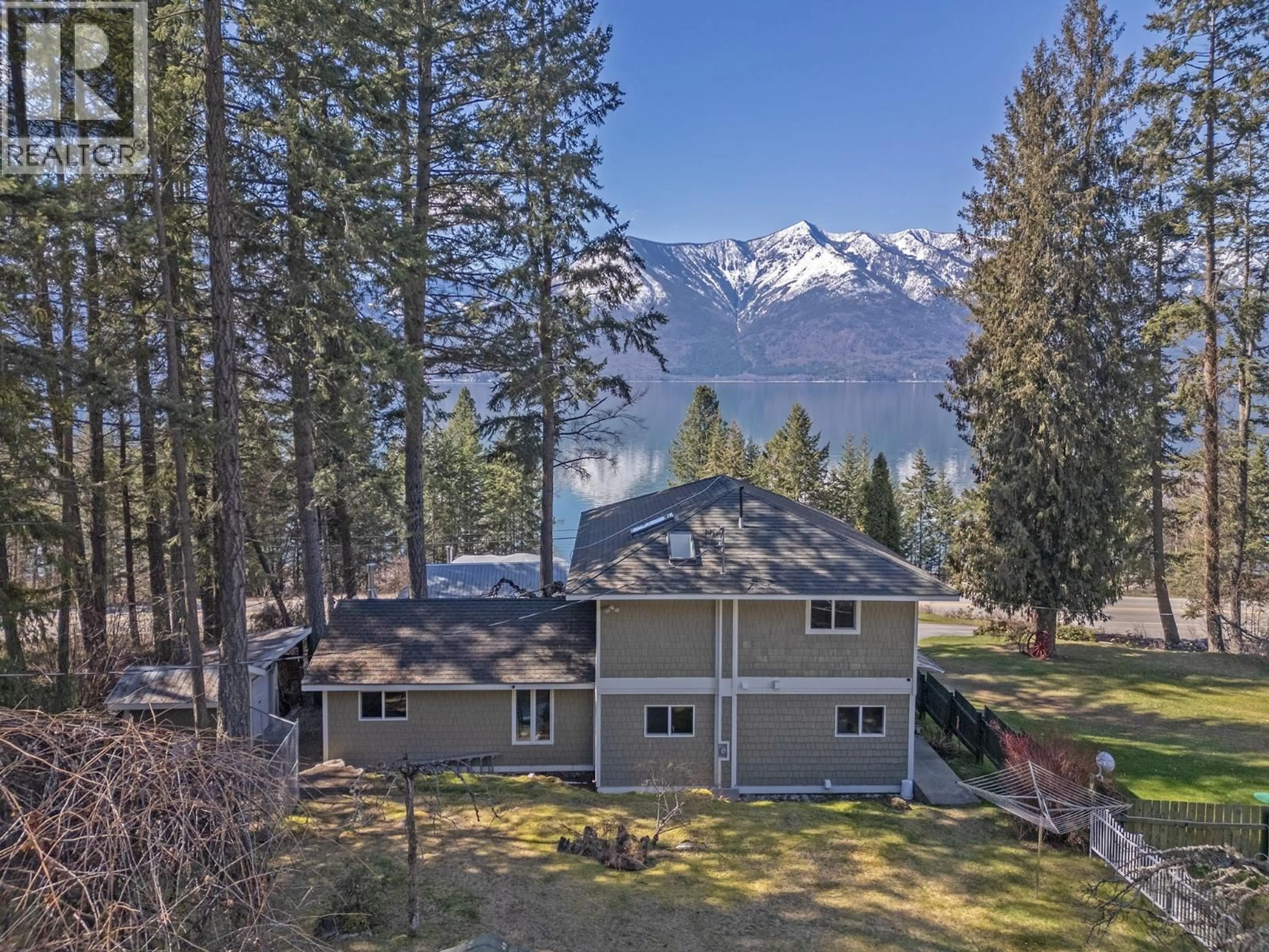 A pic from outside/outdoor area/front of a property/back of a property/a pic from drone, mountain view for 11110 3A HIGHWAY, Sanca British Columbia V0B1A2