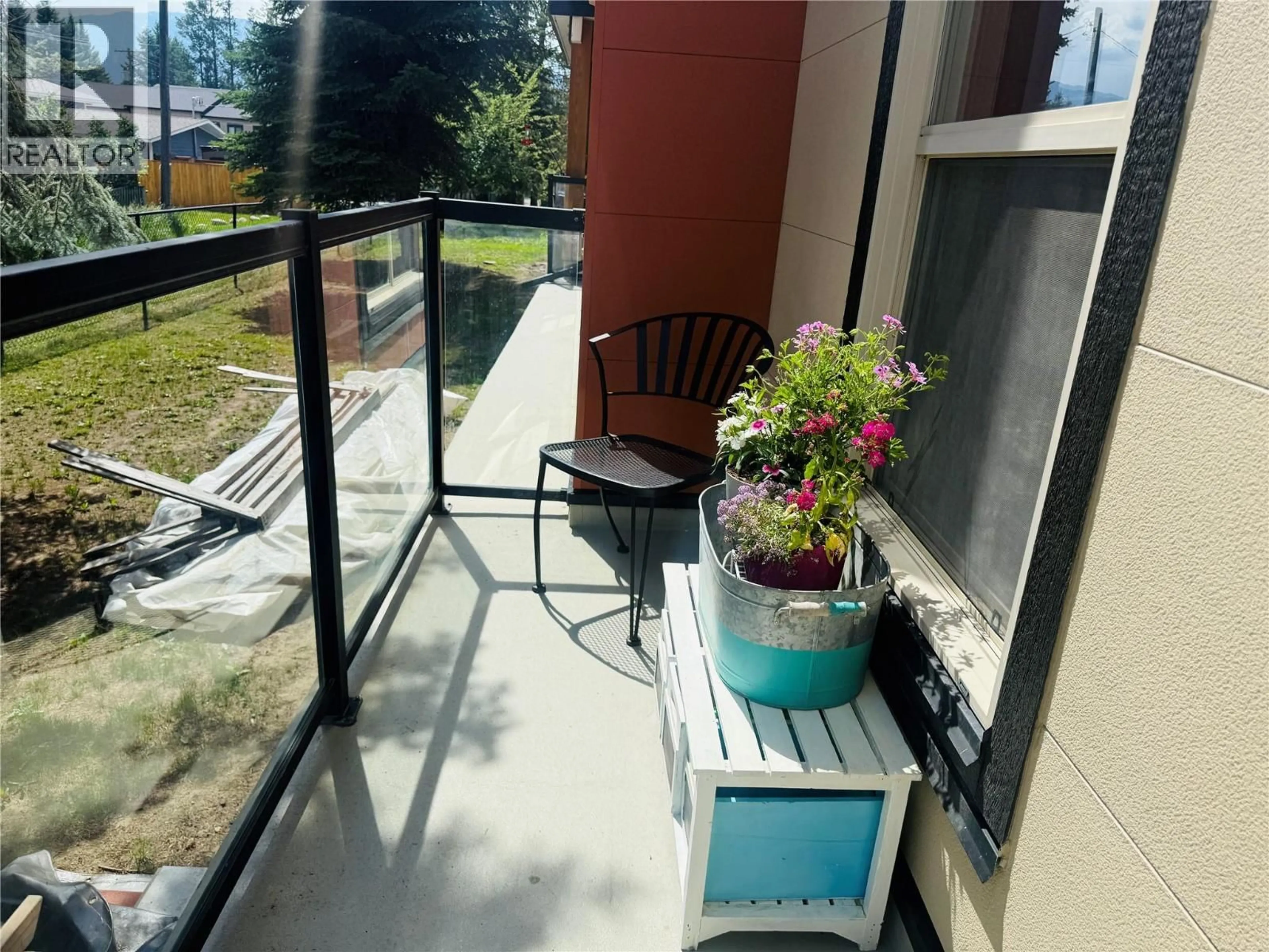 Balcony in the apartment, street for 110 - 4874 STANLEY STREET, Radium Hot Springs British Columbia V0A1M0
