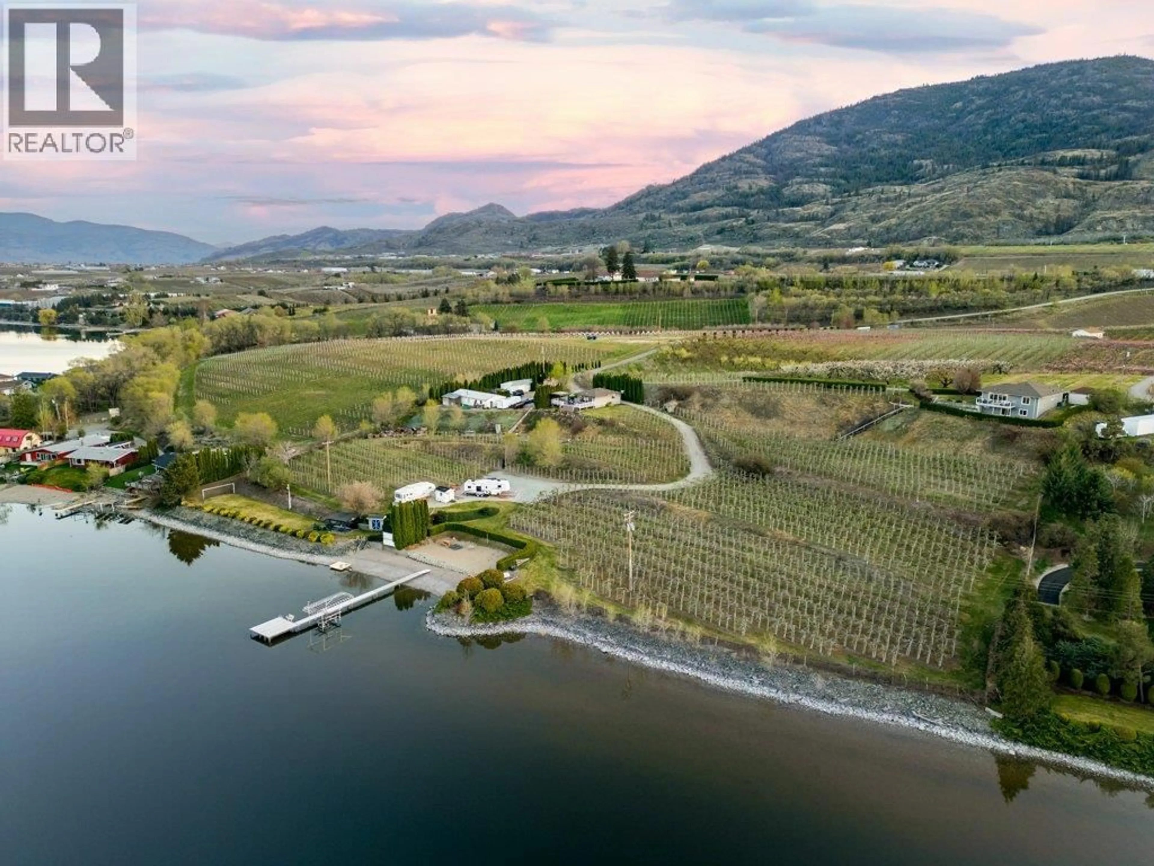 A pic from outside/outdoor area/front of a property/back of a property/a pic from drone, water/lake/river/ocean view for 14807 89TH STREET, Osoyoos British Columbia V0H1V2