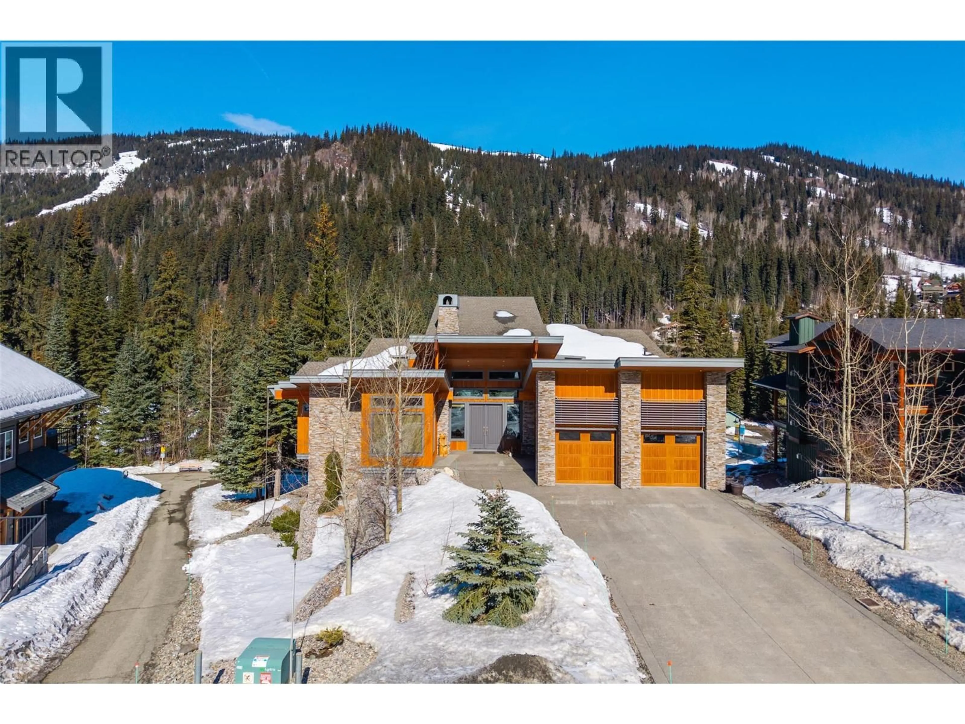 A pic from outside/outdoor area/front of a property/back of a property/a pic from drone, mountain view for 2436 FAIRWAYS DRIVE, Sun Peaks British Columbia V0E5N0