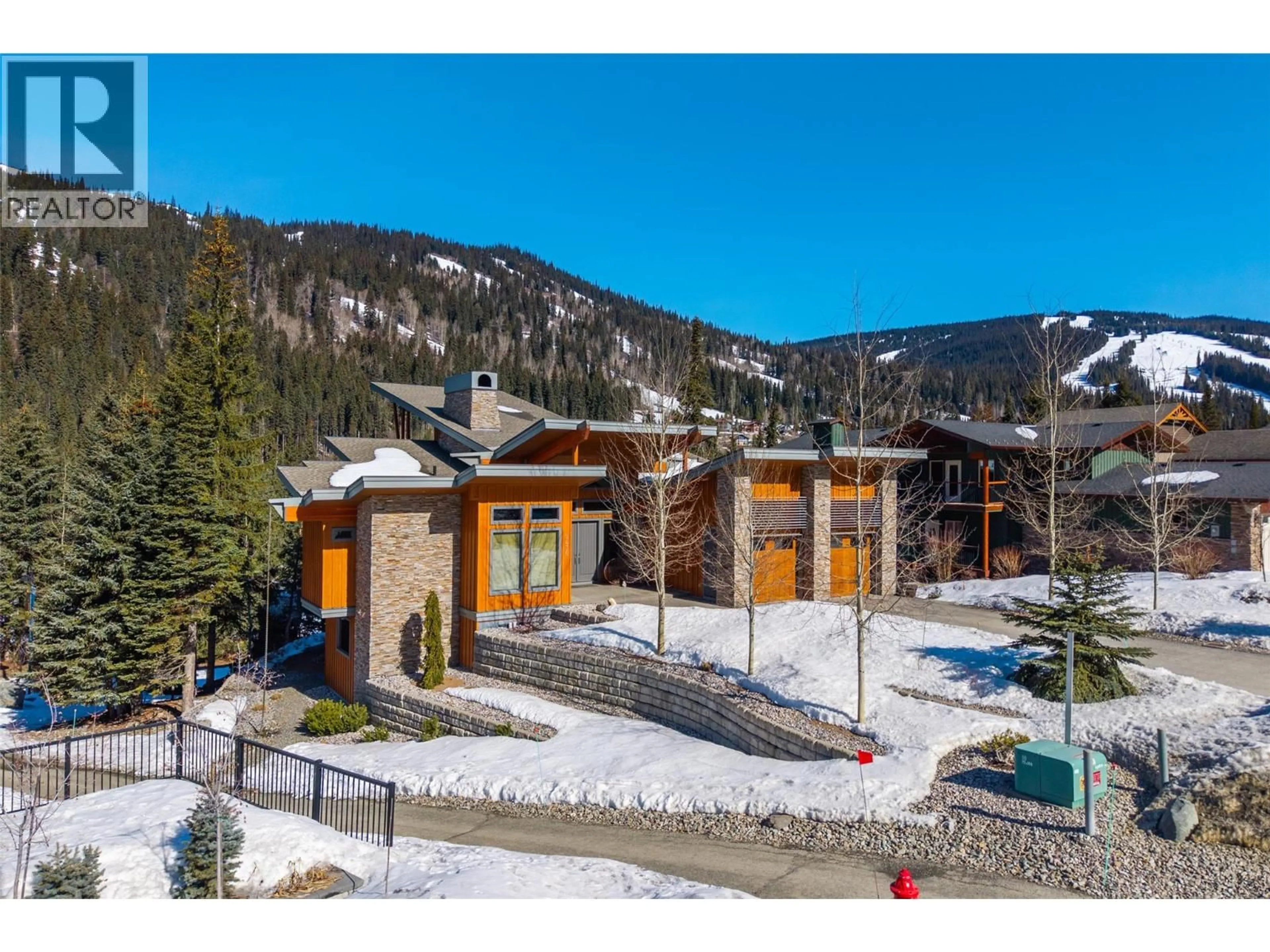 A pic from outside/outdoor area/front of a property/back of a property/a pic from drone, mountain view for 2436 FAIRWAYS DRIVE, Sun Peaks British Columbia V0E5N0