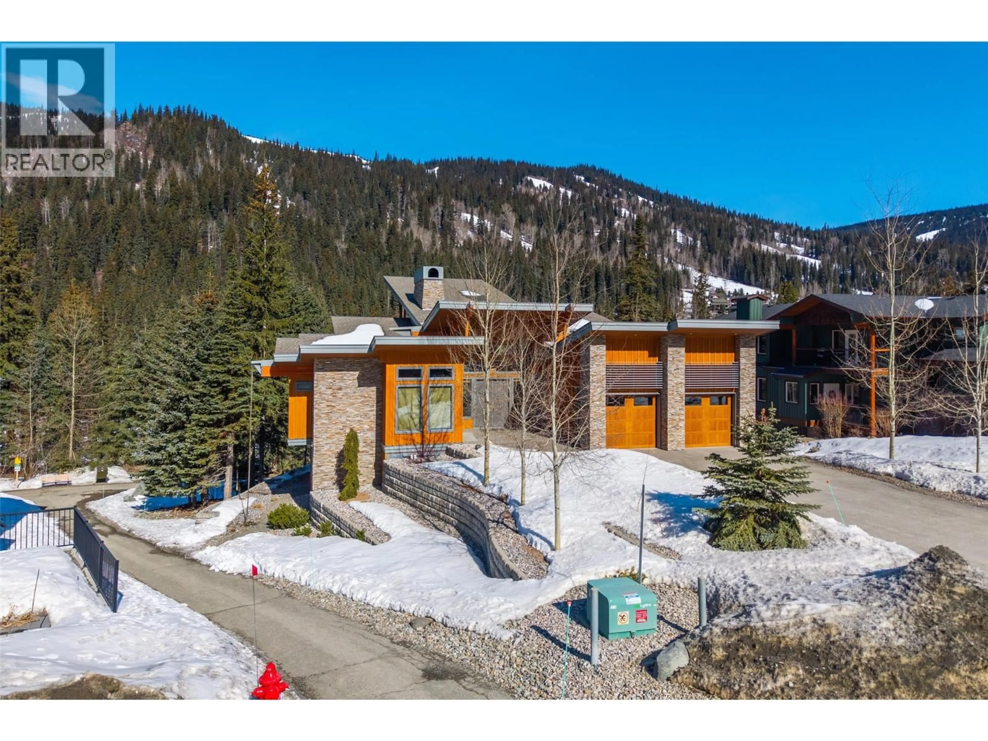 A pic from outside/outdoor area/front of a property/back of a property/a pic from drone, mountain view for 2436 FAIRWAYS DRIVE, Sun Peaks British Columbia V0E5N0