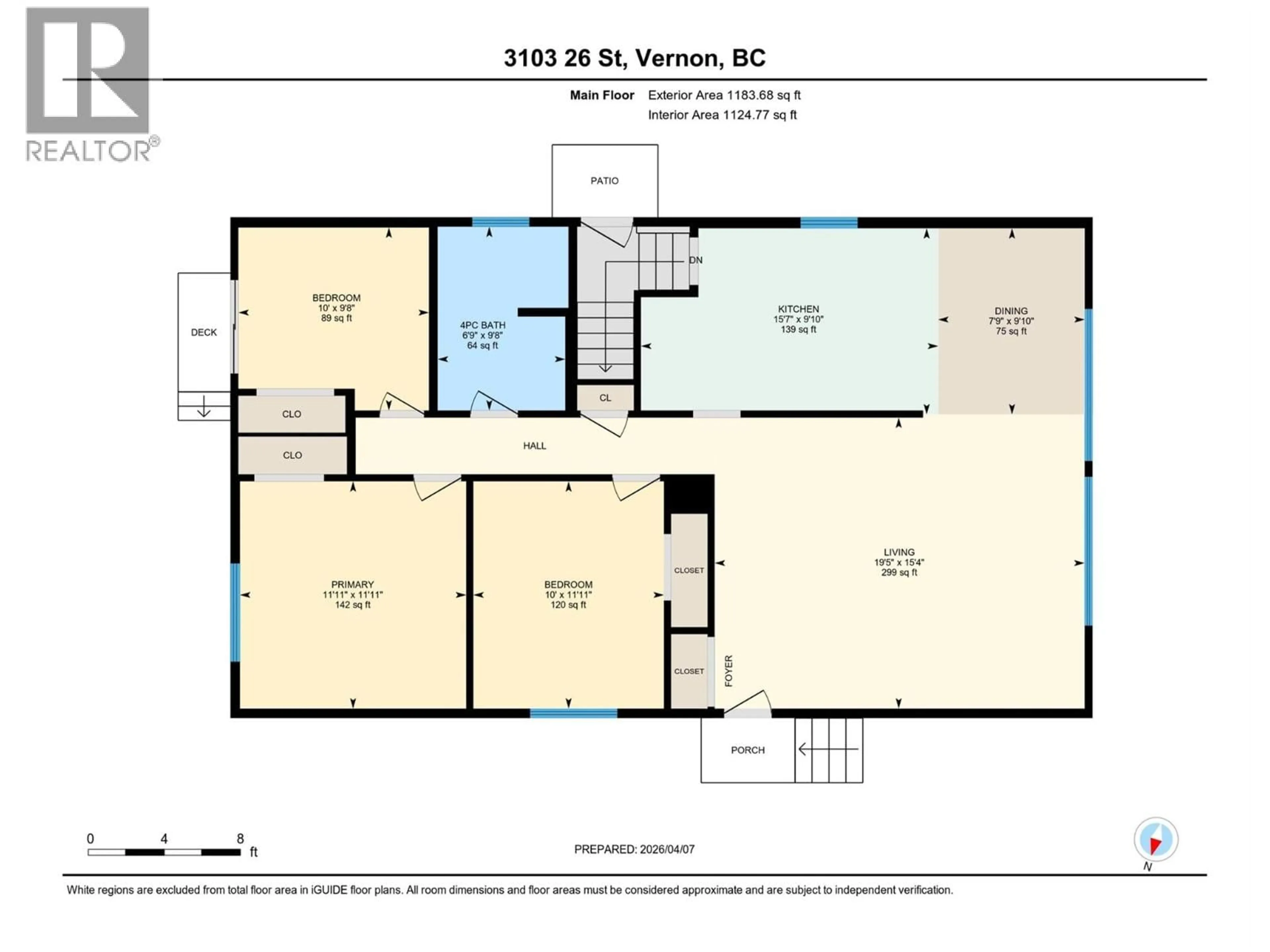 Floor plan for 3103 26 STREET, Vernon British Columbia V1T4T9