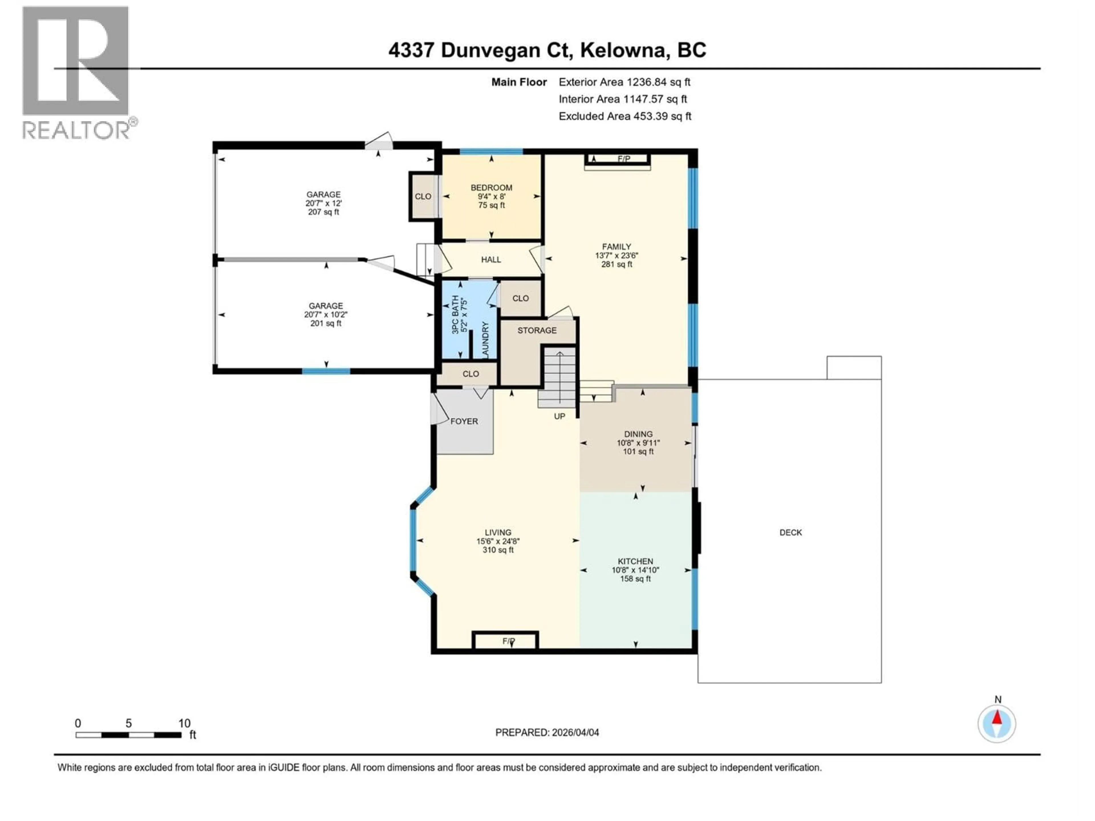 Floor plan for 4337 DUNVEGAN COURT, Kelowna British Columbia V1W2L6