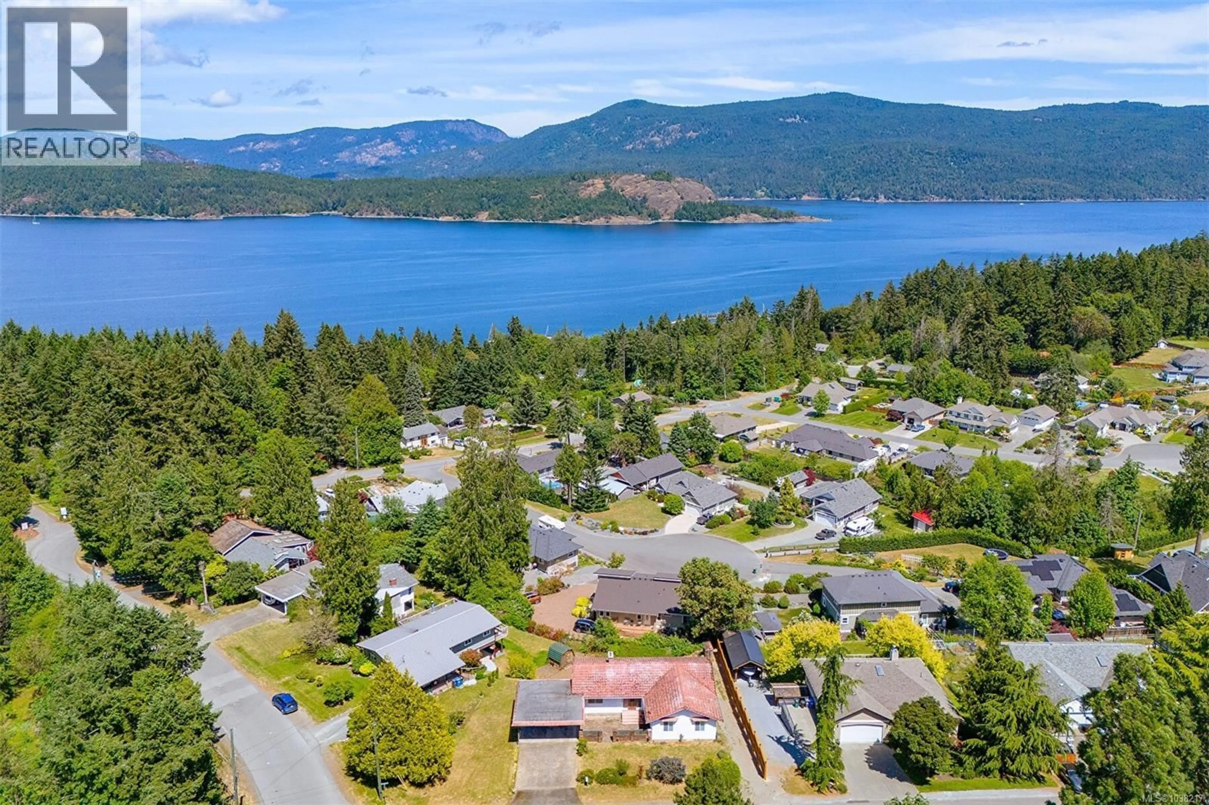 A pic from outside/outdoor area/front of a property/back of a property/a pic from drone, water/lake/river/ocean view for 4525 GREENBRIER ROAD, Cowichan Bay British Columbia V0R1L0