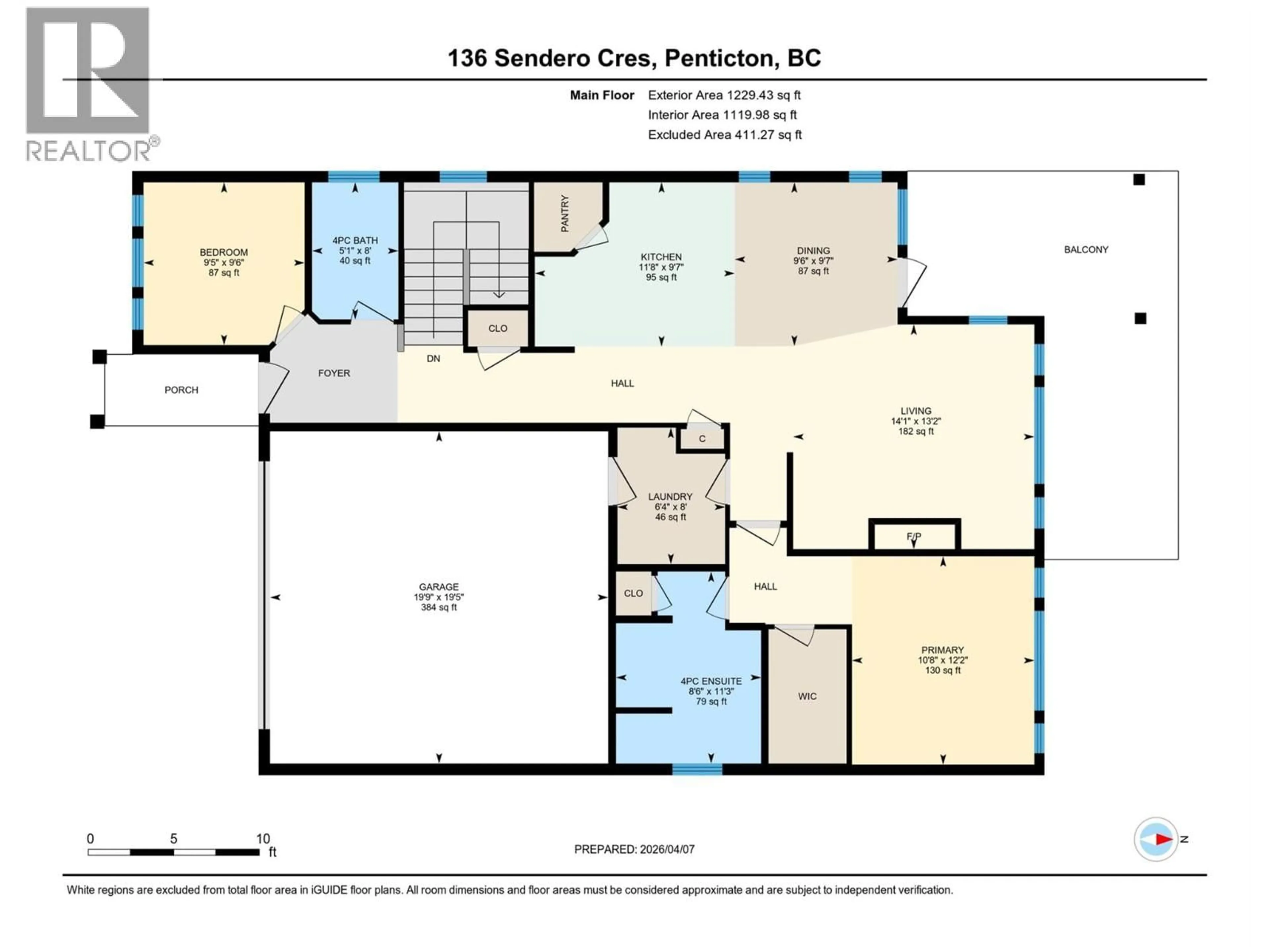 Floor plan for 136 SENDERO CRESCENT, Penticton British Columbia V2A0C3