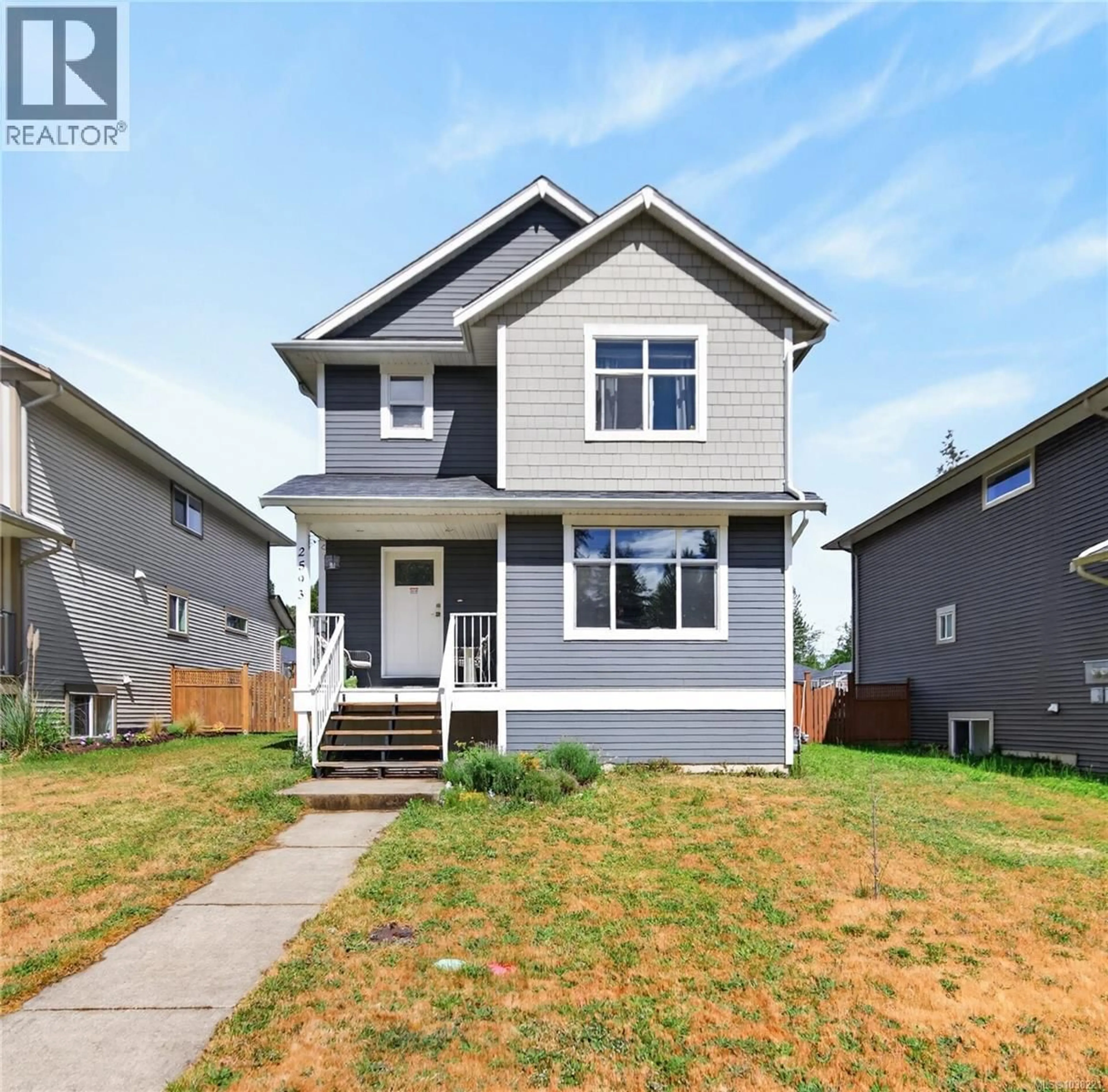 Home with vinyl exterior material, street for 2593 SWANSON STREET, Courtenay British Columbia V9N0C3