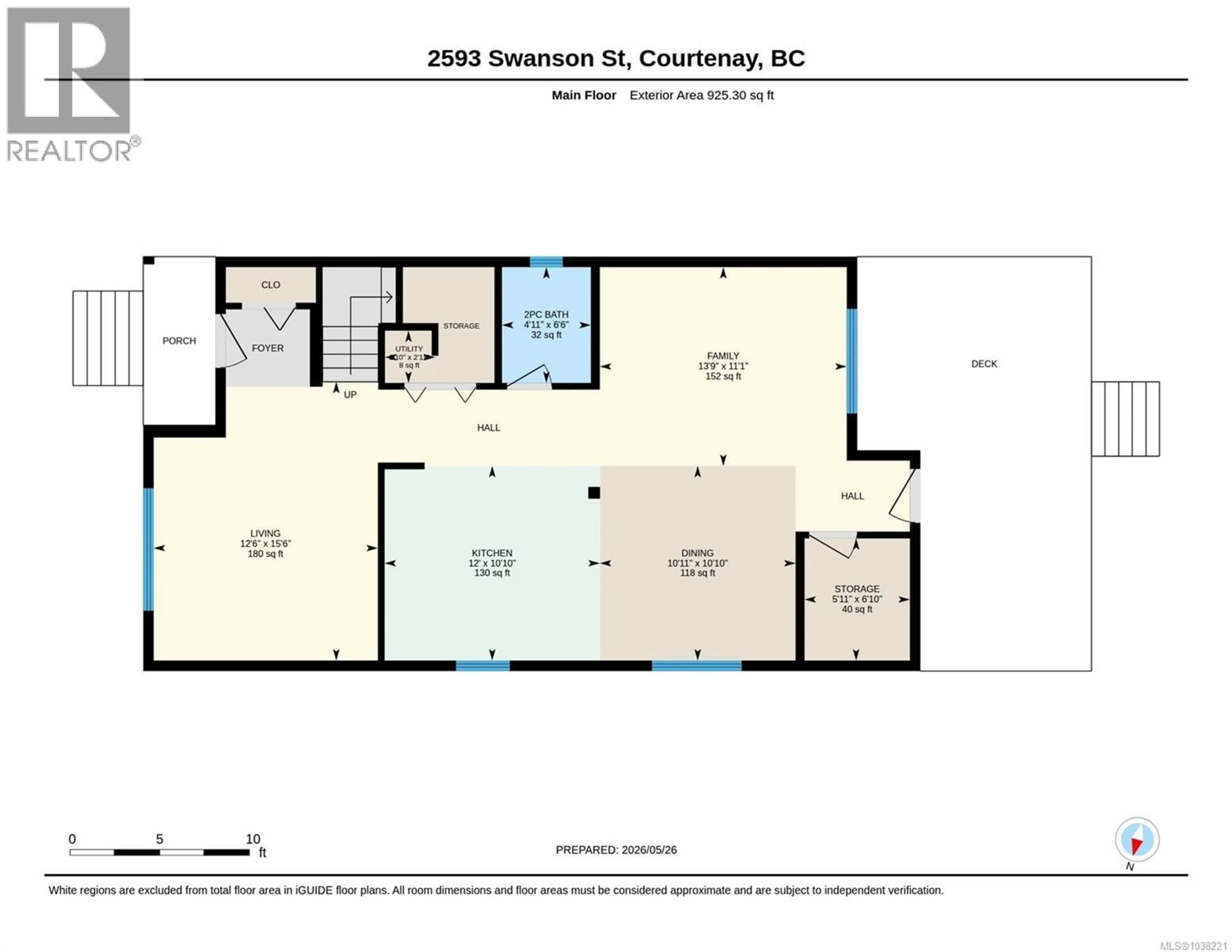Floor plan for 2593 SWANSON STREET, Courtenay British Columbia V9N0C3
