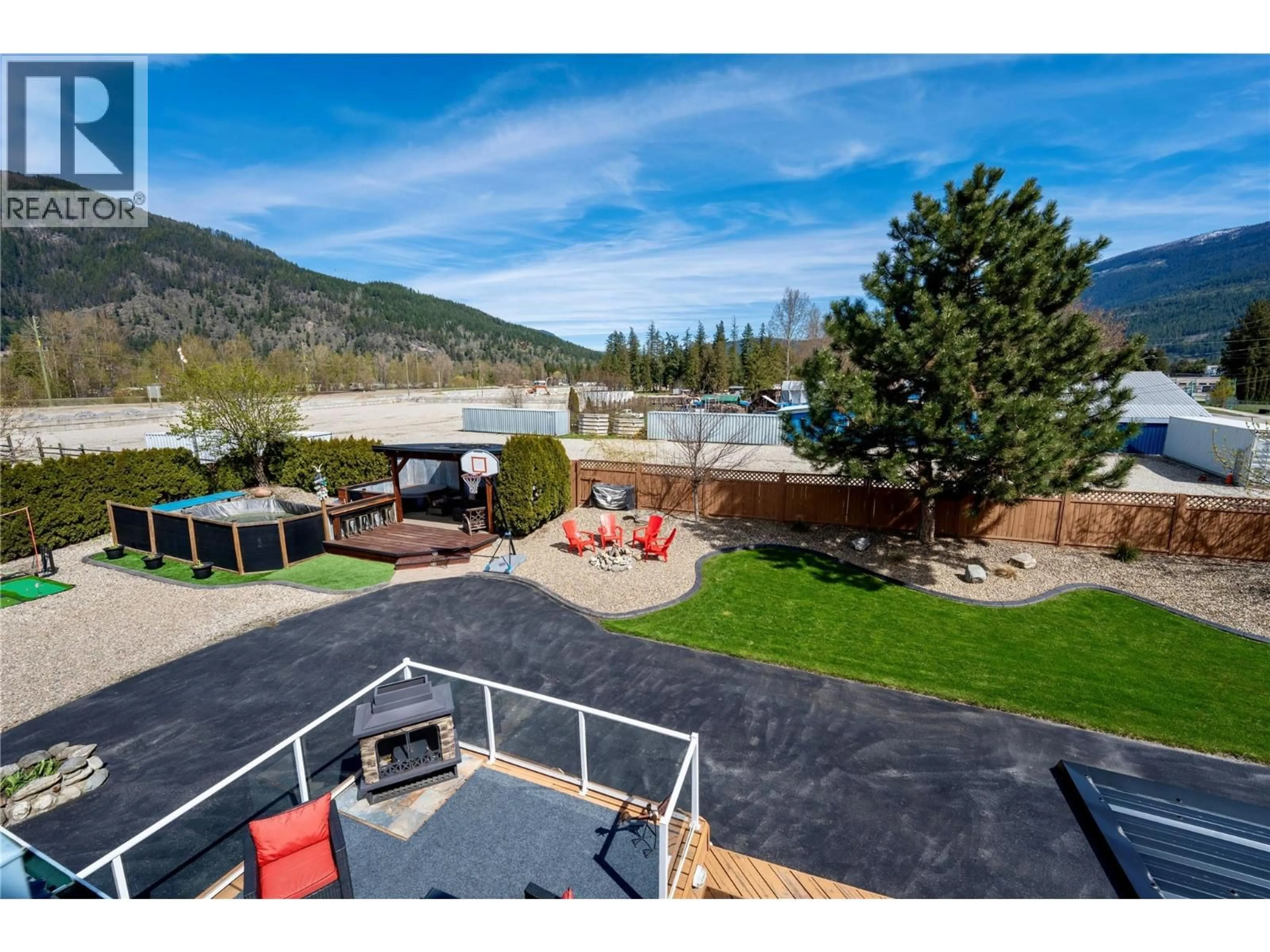 A pic from outside/outdoor area/front of a property/back of a property/a pic from drone, mountain view for 314 FINLAYSON STREET, Sicamous British Columbia V0E2V0